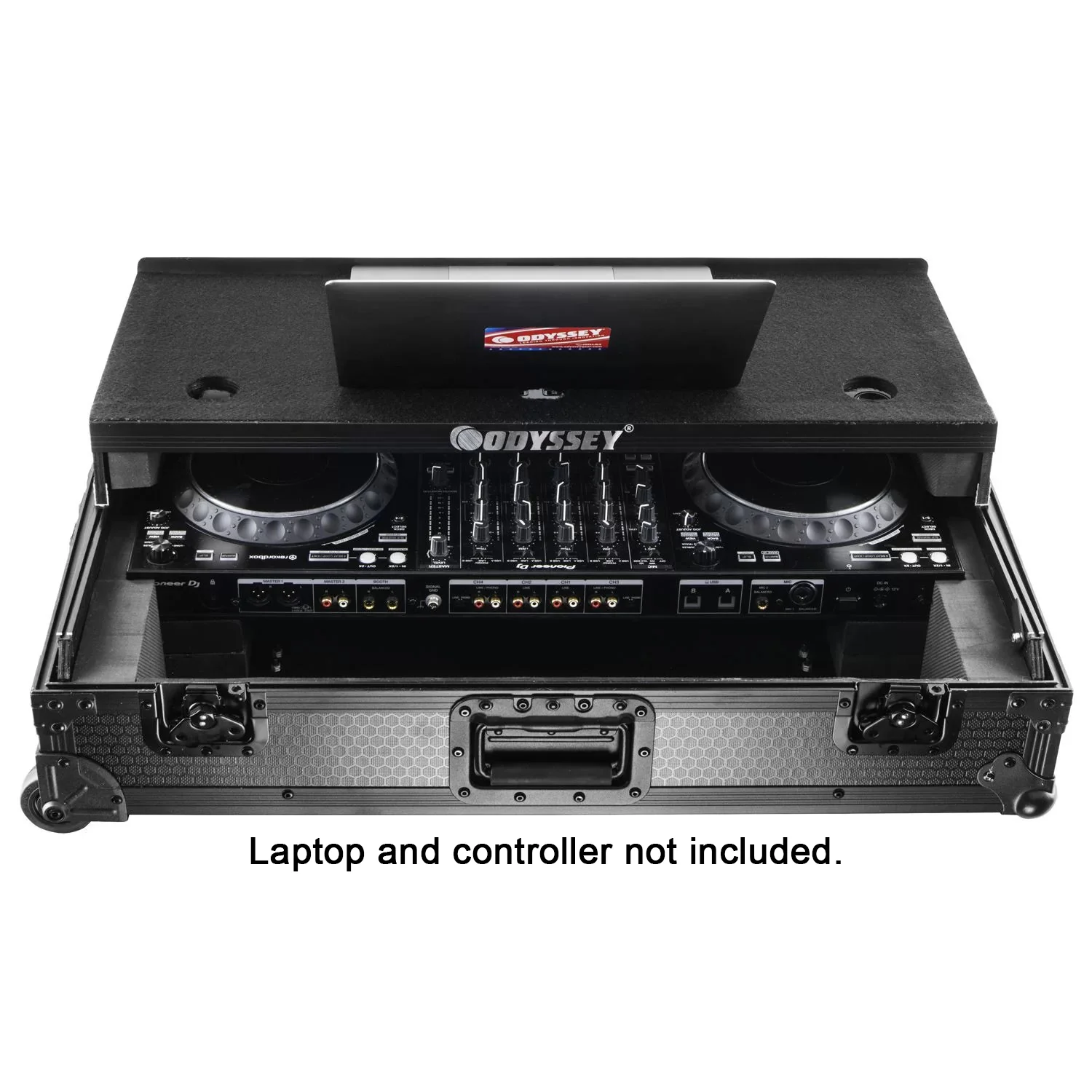 Odyssey 810271 Industrial Board Glide Style 1U Case w/ Wheels - Custom Fit for DDJ-1000/SRT; 33.5" W 22.25" D 12" H - Image 4