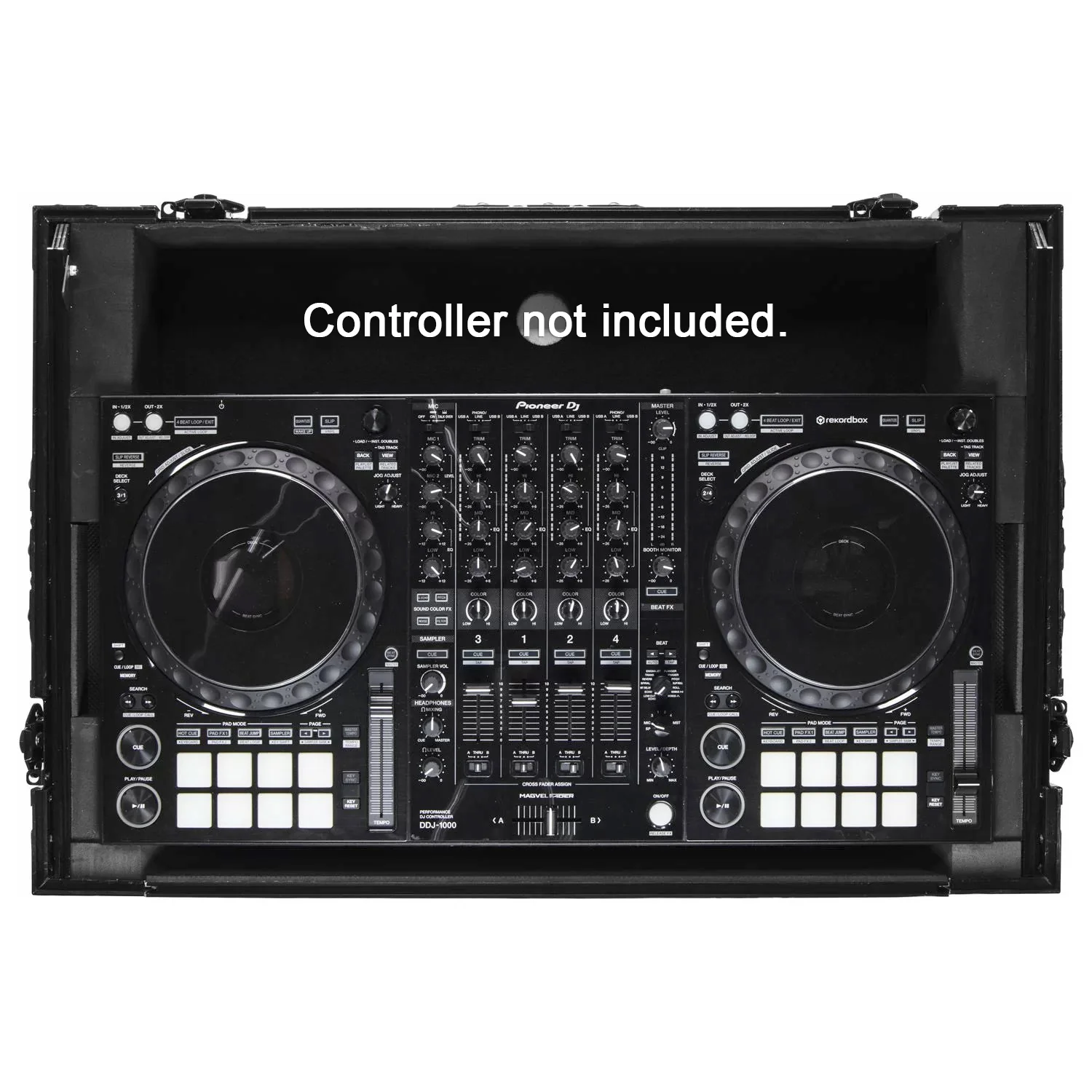 Odyssey 810271 Industrial Board Glide Style 1U Case w/ Wheels - Custom Fit for DDJ-1000/SRT; 33.5" W 22.25" D 12" H - Image 5