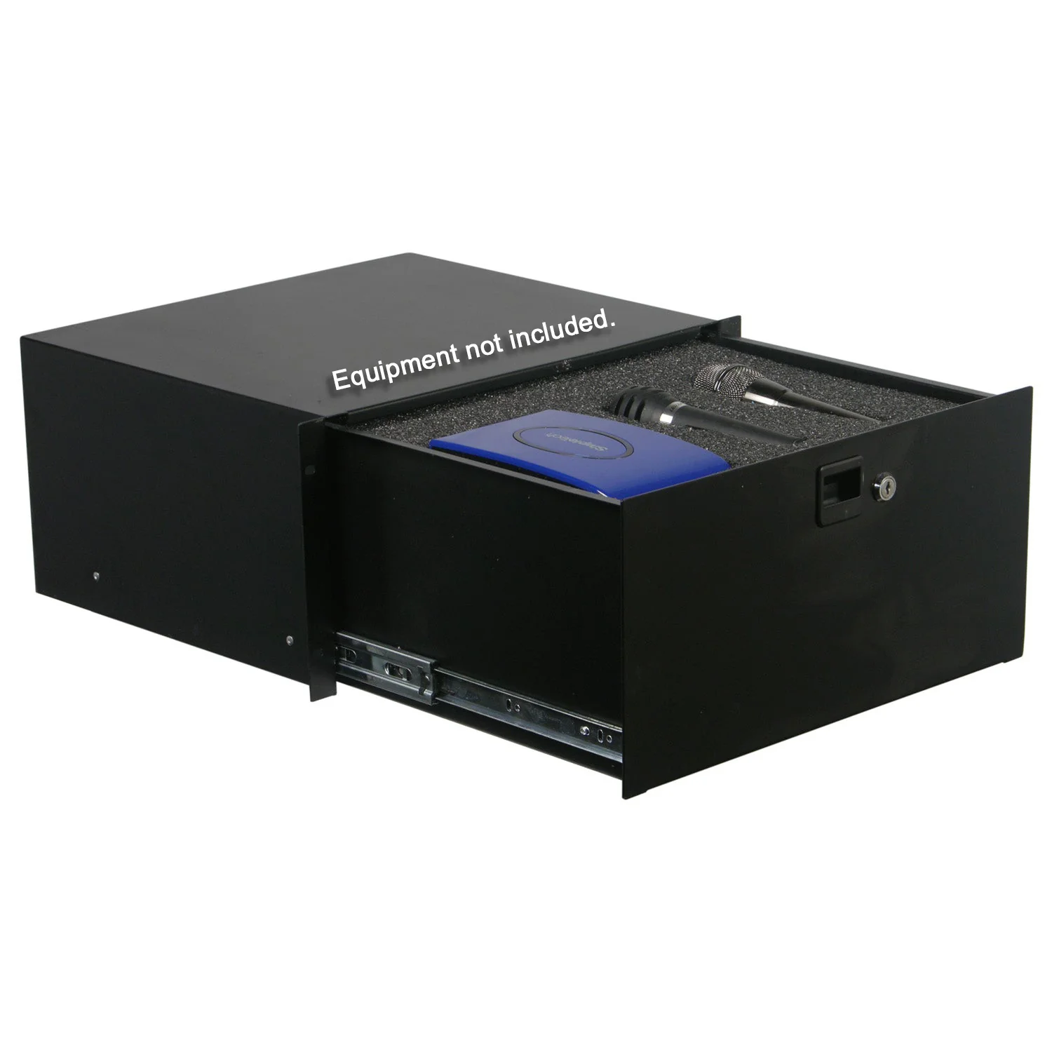 Odyssey ADFRD05 5U Rack Drawer w/ Diced Foam Interior and Lock; 5.75" W x 15" D x 8.5" H - Image 2