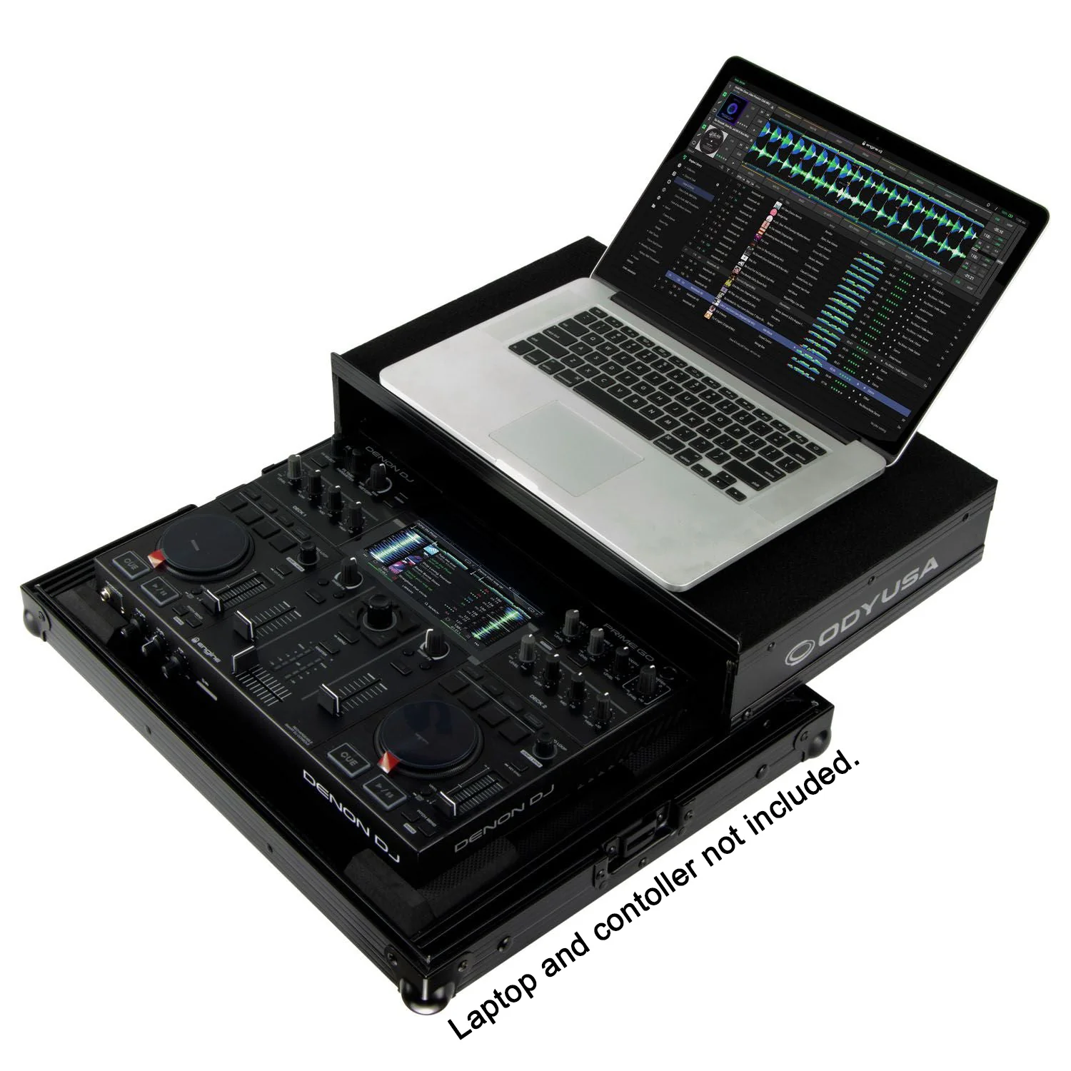 Odyssey FRGSPRIMEGOBL Black Label Glide Style DJ Controller Case - Custom Fit for PRIMEGO; 21" W 16.75" D 7.5" H