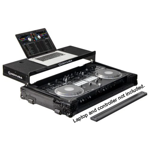 Odyssey FZGSREV7WBL Black Label Glide Style Flight Case w/ Wheels - Custom Fit for DDJ-REV7; 32.75" W 21.75" D 9.75" H - Image 2