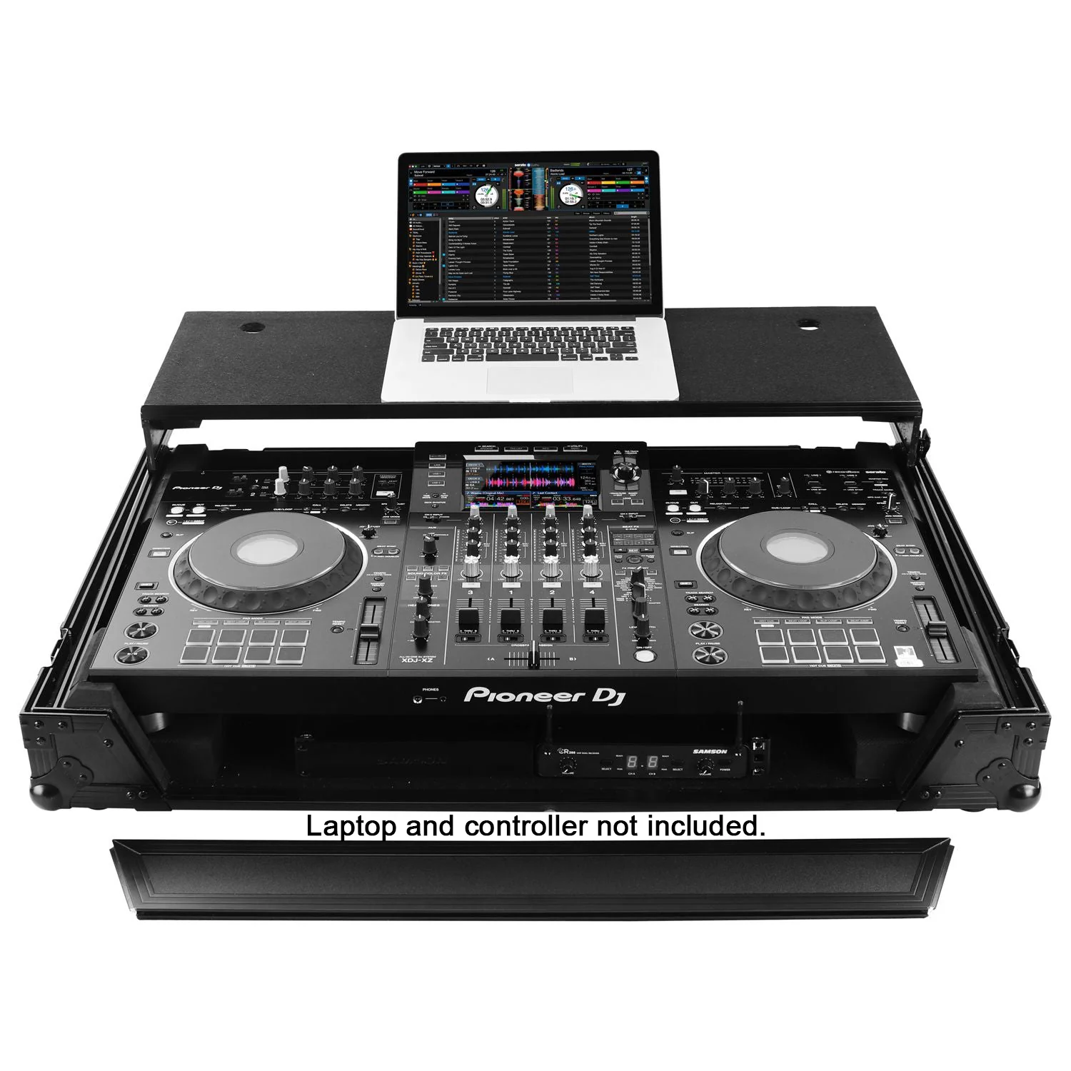 Odyssey FZGSXDJXZW1BL Black Label DJ Controller Case w/ Glide, Wheels, and 1U - Fits XDJ-XZ; 40.25" W 24.25" D 11.25" H - Image 2