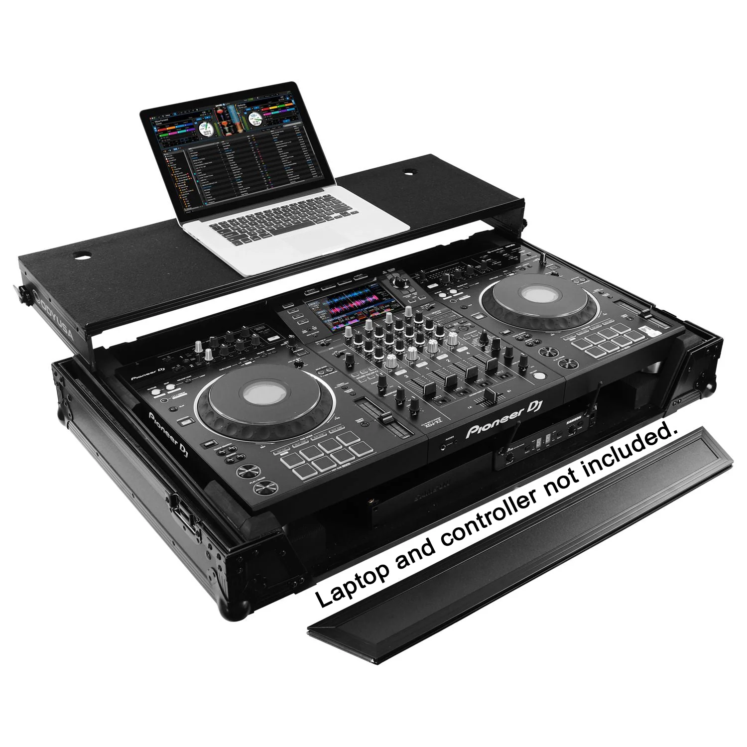 Odyssey FZGSXDJXZW1BL Black Label DJ Controller Case w/ Glide, Wheels, and 1U - Fits XDJ-XZ; 40.25" W 24.25" D 11.25" H - Image 3