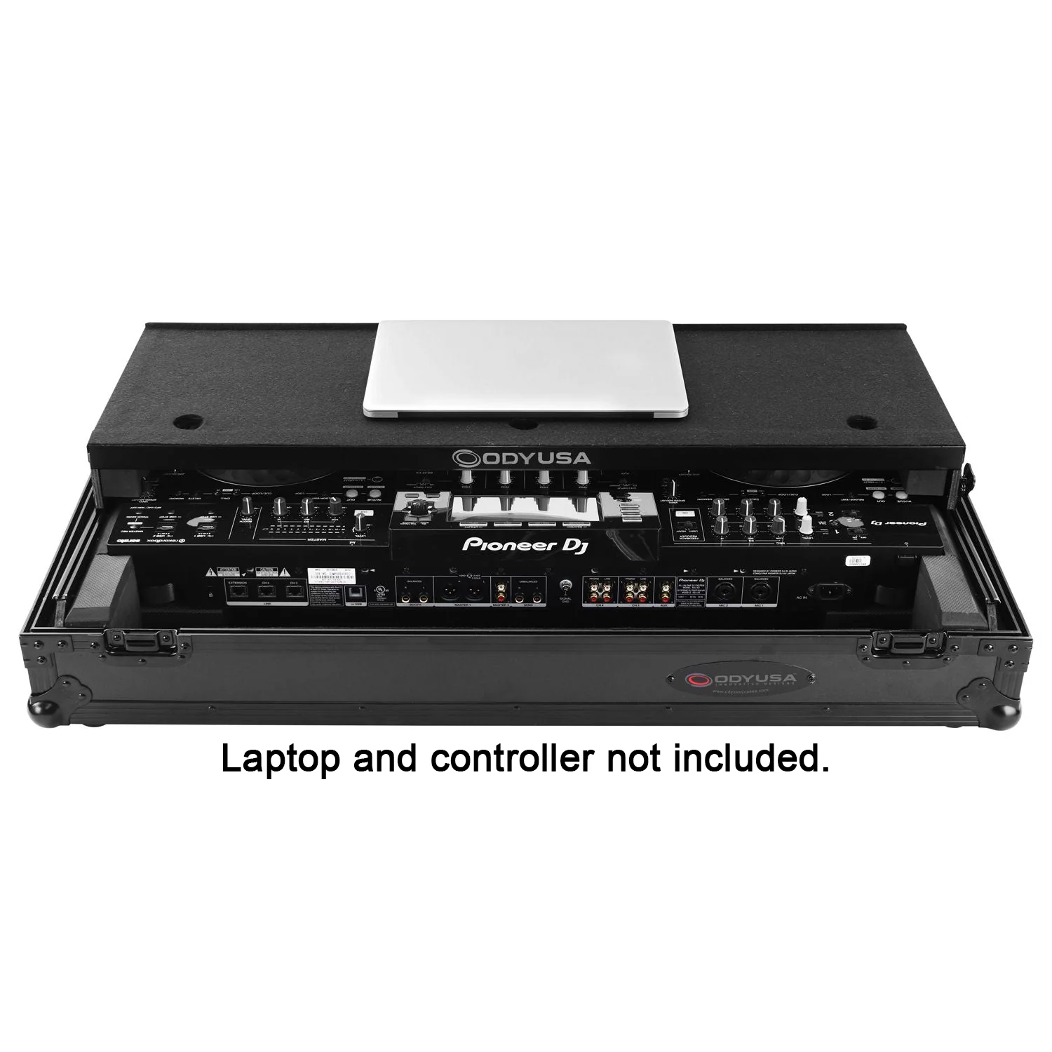 Odyssey FZGSXDJXZW1BL Black Label DJ Controller Case w/ Glide, Wheels, and 1U - Fits XDJ-XZ; 40.25" W 24.25" D 11.25" H - Image 4
