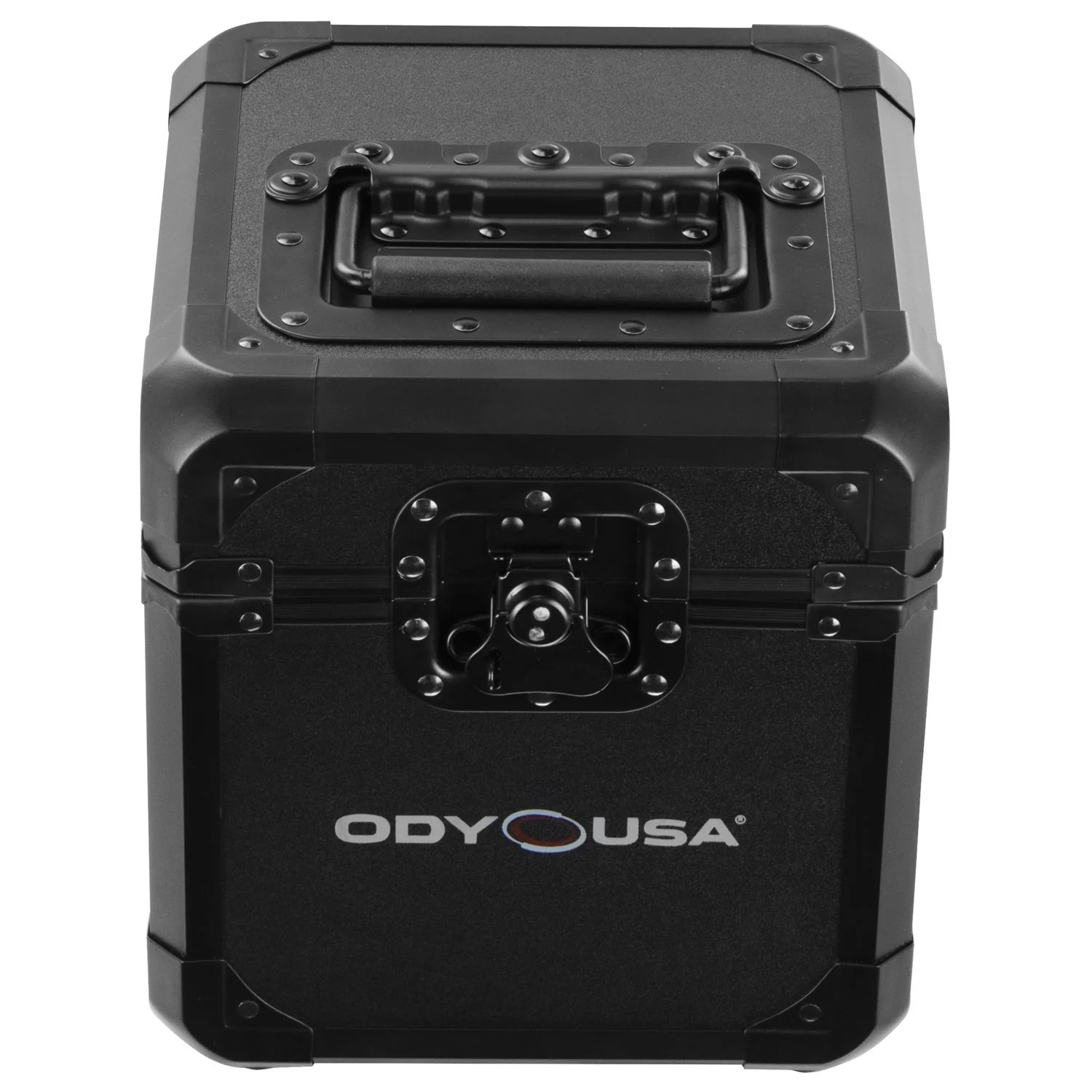 Odyssey K7060BL Black KROM 7" Record/Utility Case - Holds 60 Records; 7.75" W x 7.75" D x 9.25" H