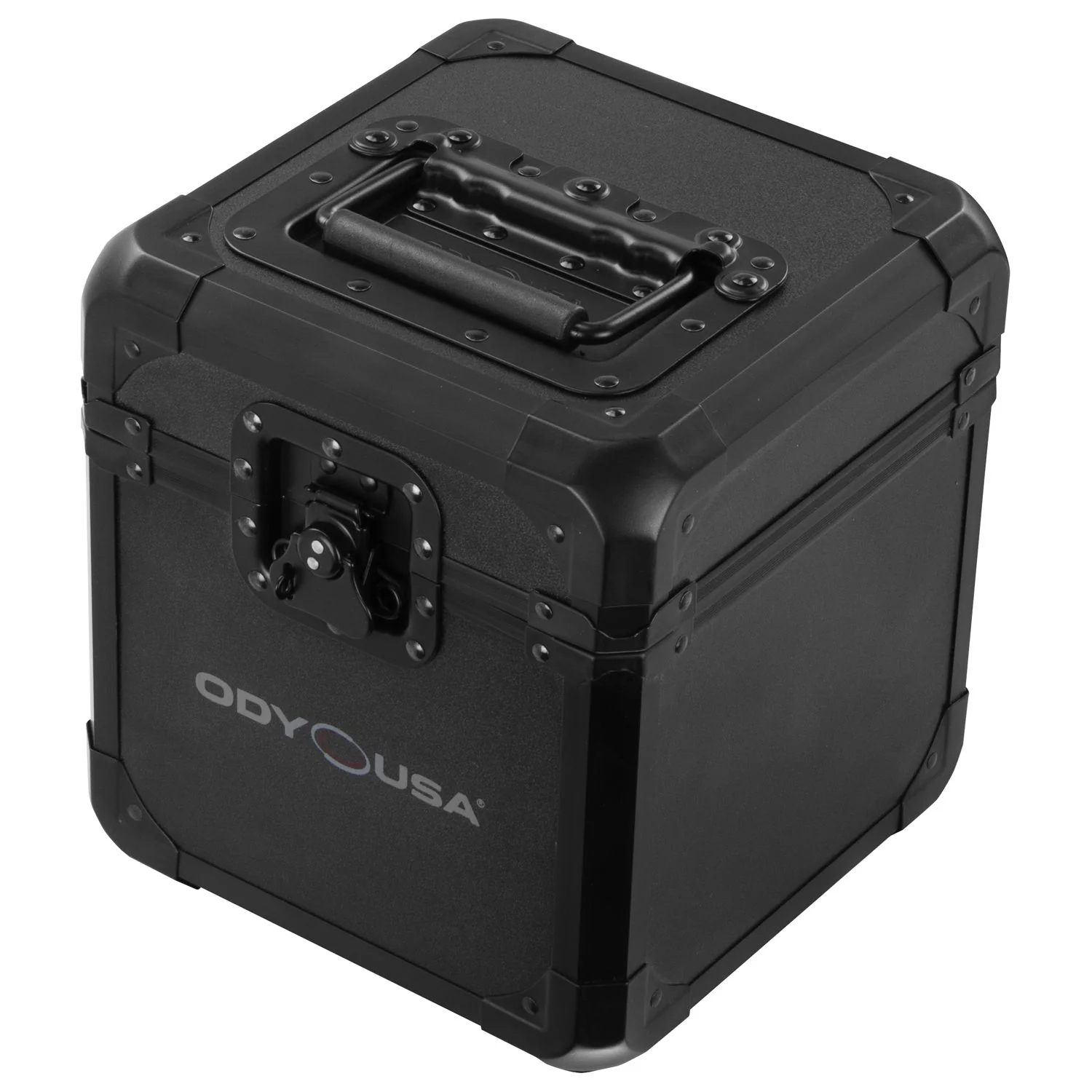 Odyssey K7060BL Black KROM 7" Record/Utility Case - Holds 60 Records; 7.75" W x 7.75" D x 9.25" H - Image 2