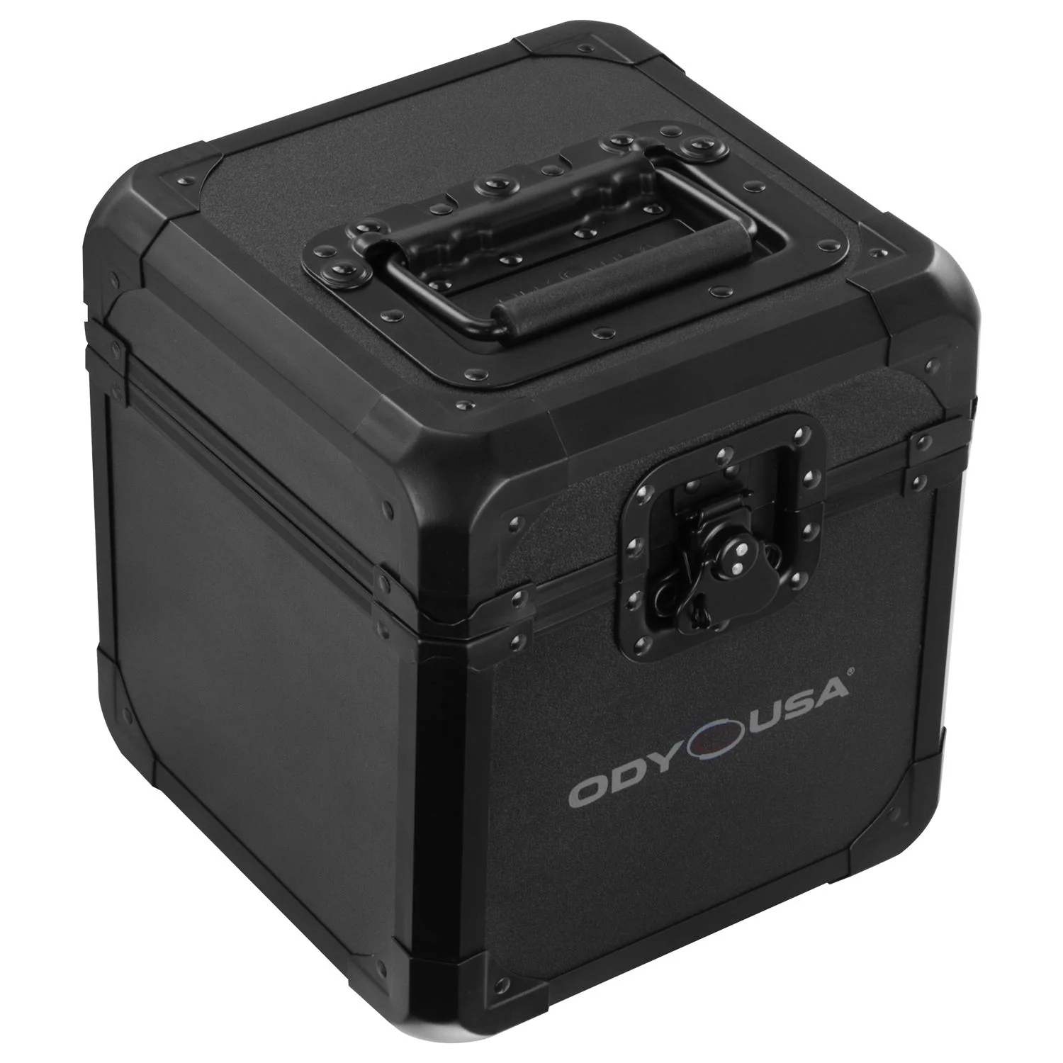 Odyssey K7060BL Black KROM 7" Record/Utility Case - Holds 60 Records; 7.75" W x 7.75" D x 9.25" H - Image 3