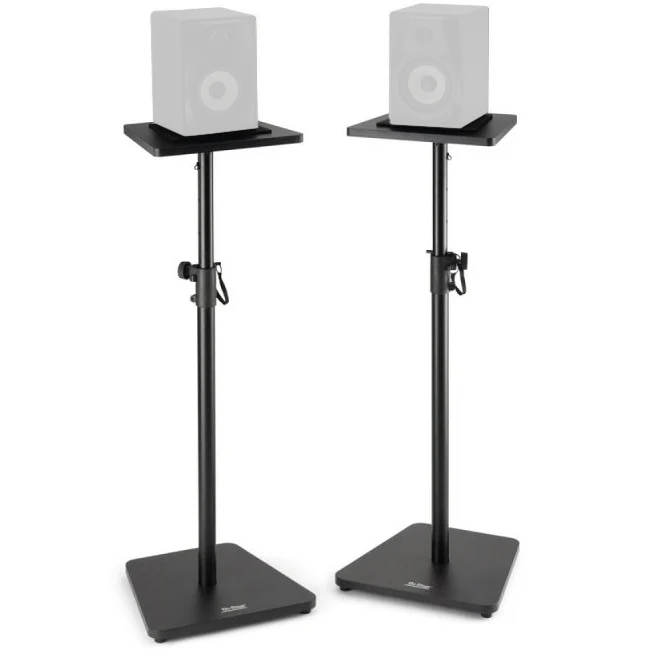 On Stage SMS7500B Studio Monitor Stands, Wood, Black, Pair - Image 2