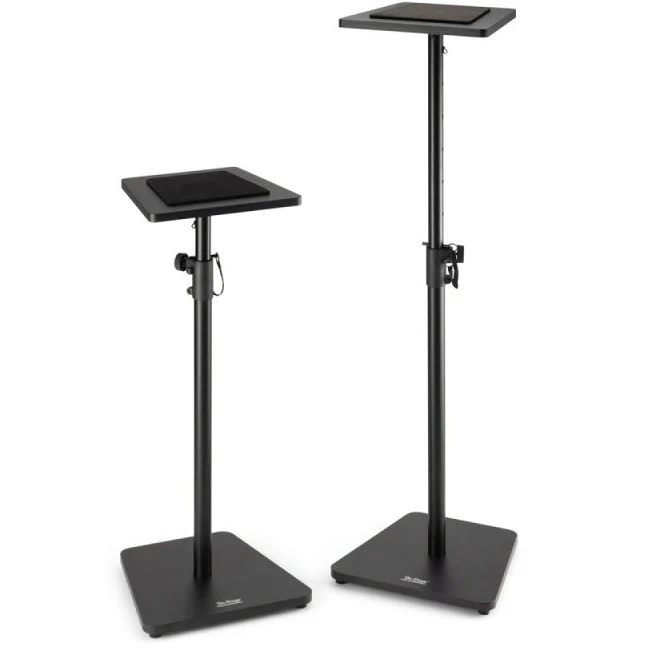 On Stage SMS7500B Studio Monitor Stands, Wood, Black, Pair - Image 5