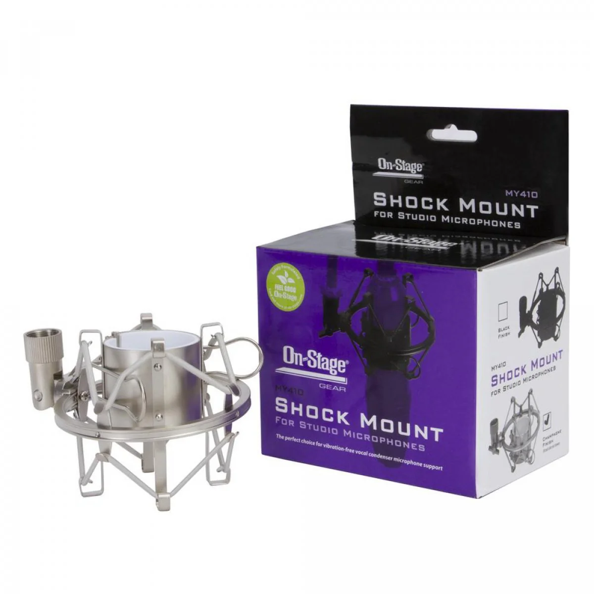 On-Stage MY410CG Studio Microphone Shock Mount Champagne (42-48mm diameter) - Image 2