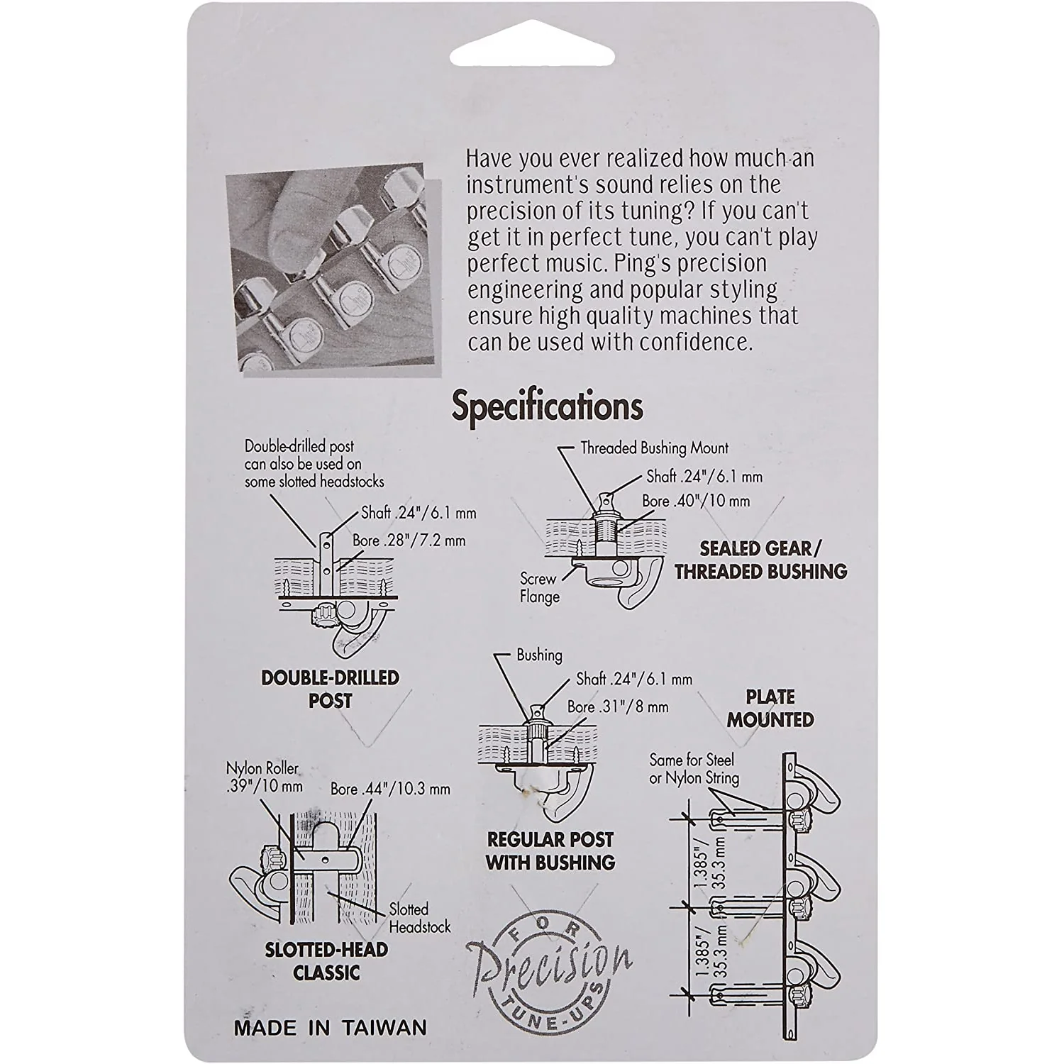 Ping P2630 Standard Steel Tuners Plank Style w/ Plastic Heads - Image 2