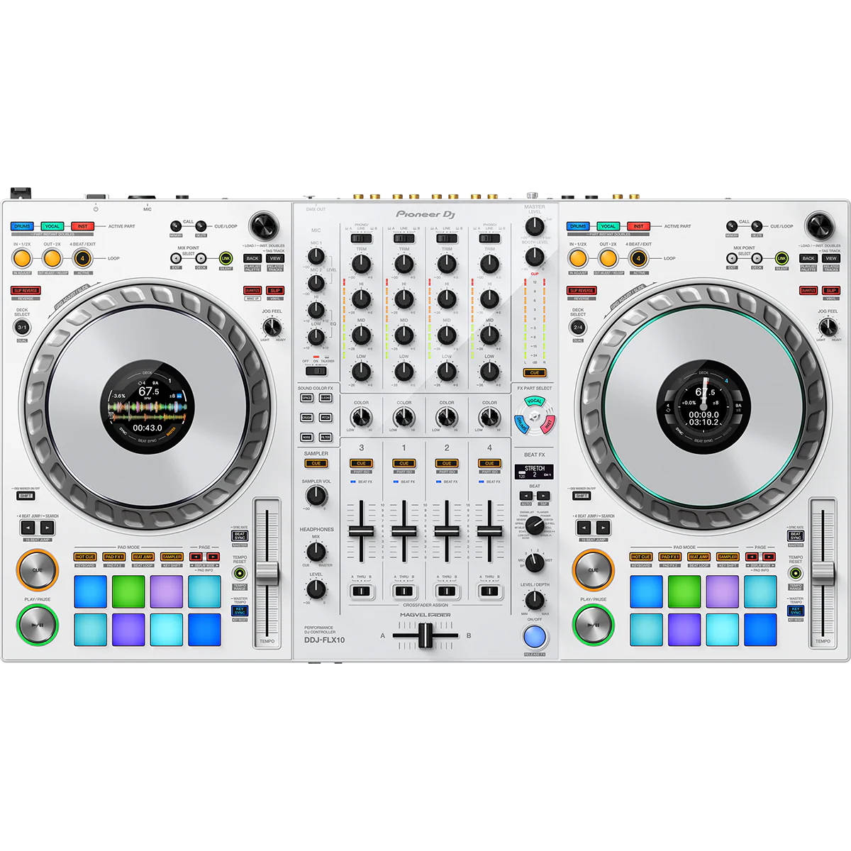 Pioneer DDJ-FLX10-W LTD 4-Channel Pro DJ Controller, White
