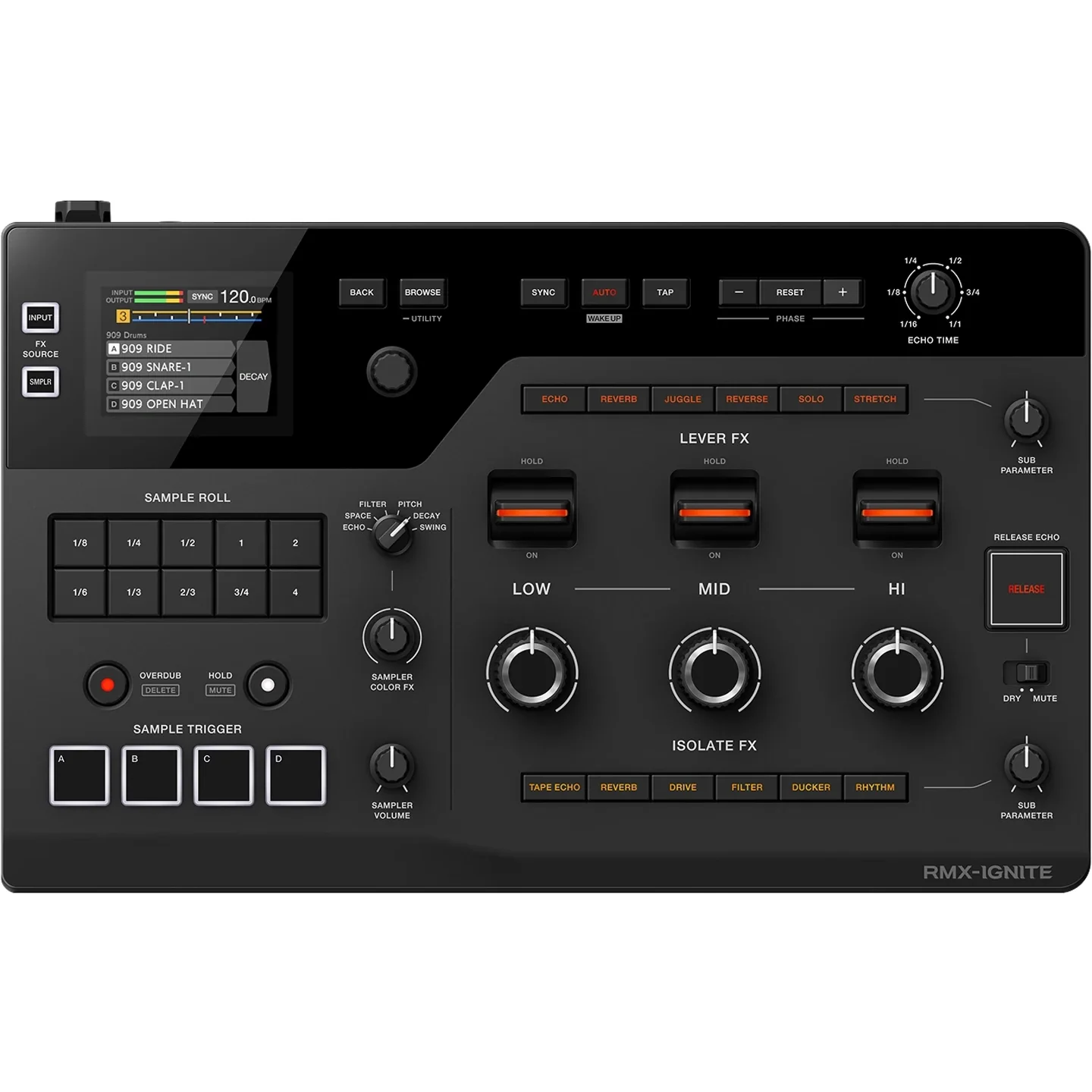 Pioneer RMX-IGNITE 3-band DJ FX Processor w/ 4-pad Sampler