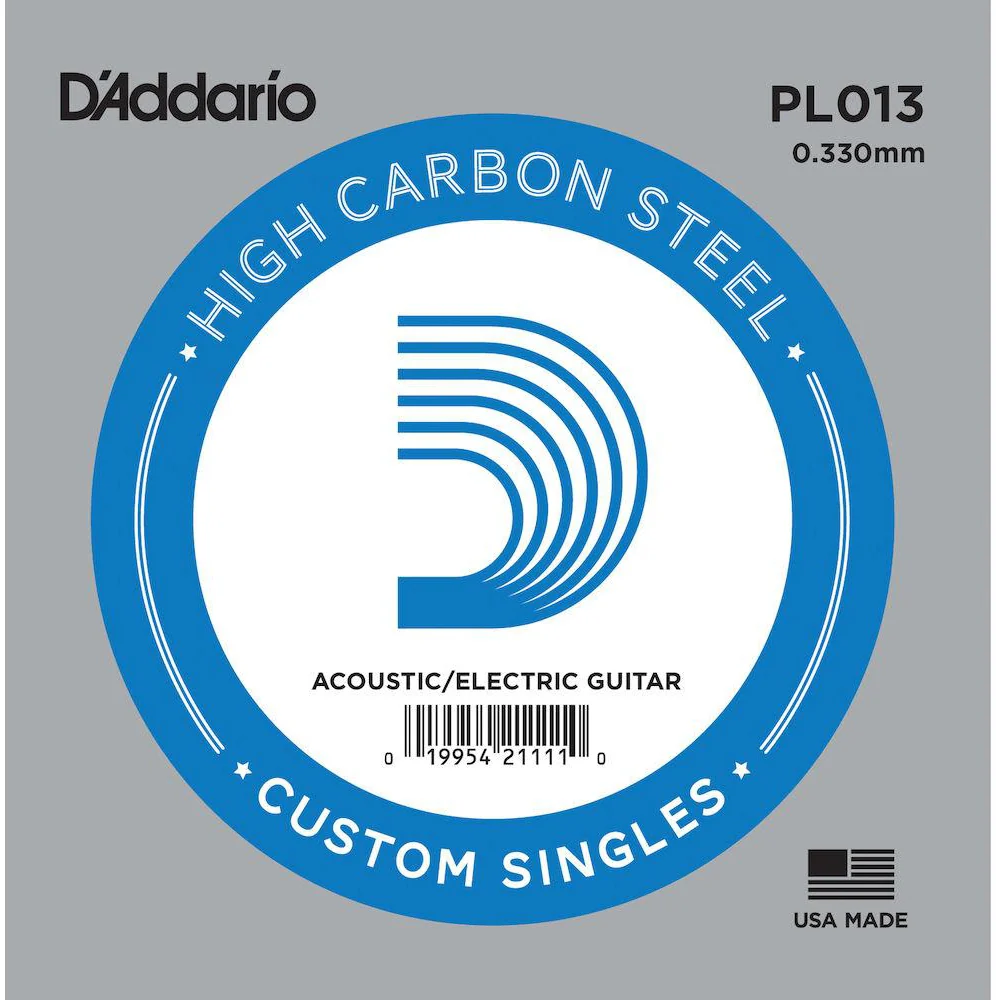 D'Addario PL013 Plain Steel Guitar Single String, .013