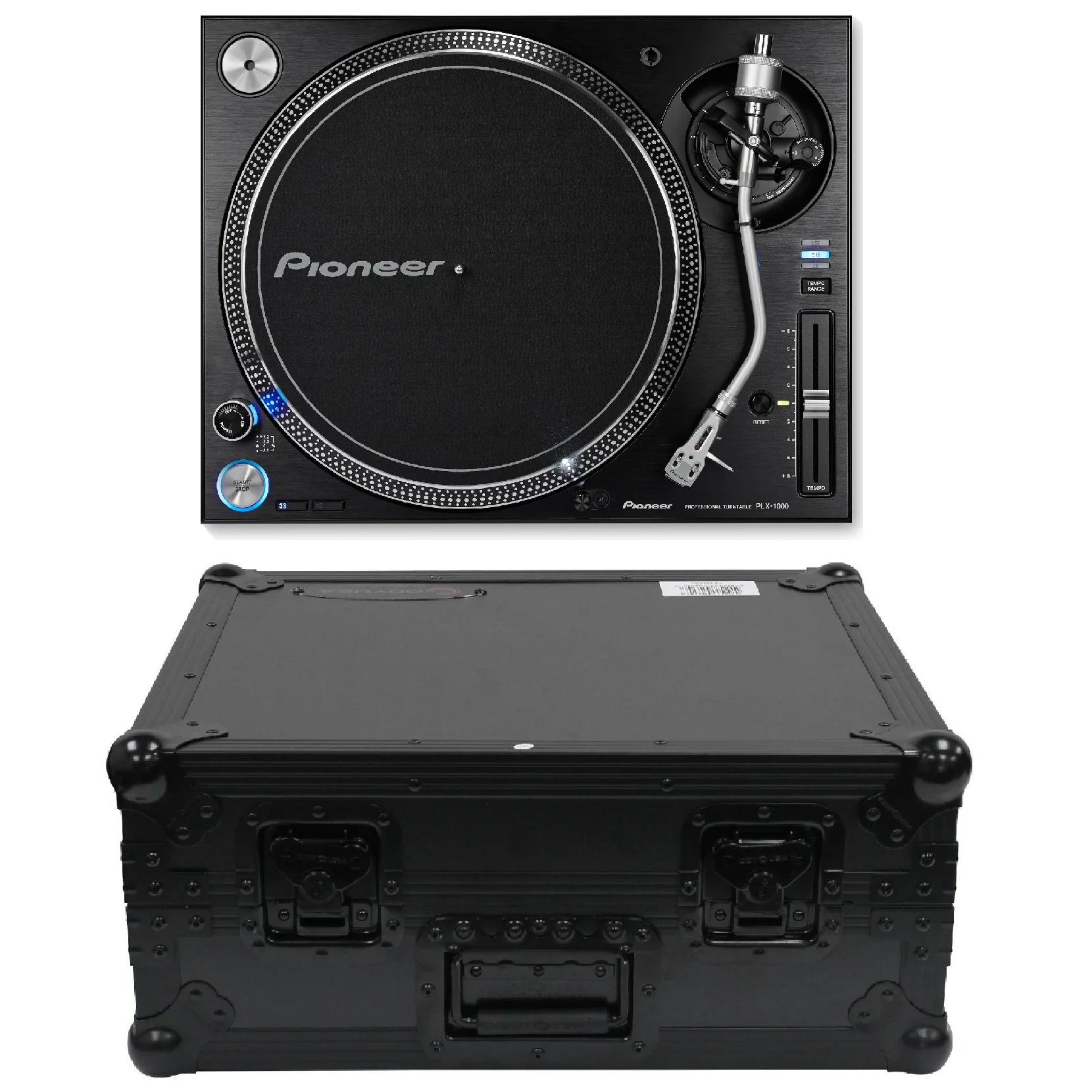 PLX-1000 Professional Direct Drive Analog Turntable & FZ1200BL Hard Case Bundle