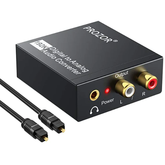 PROZOR DAC 192KHz Digital to Analog Audio Converter DAC Digital SPDIF Optical to Analog