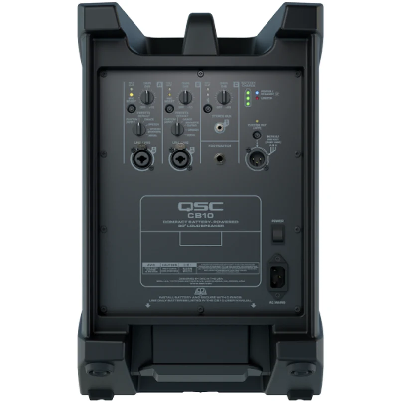 QSC CB10 10-inch Compact Battery-Powered Loudspeaker - Image 3