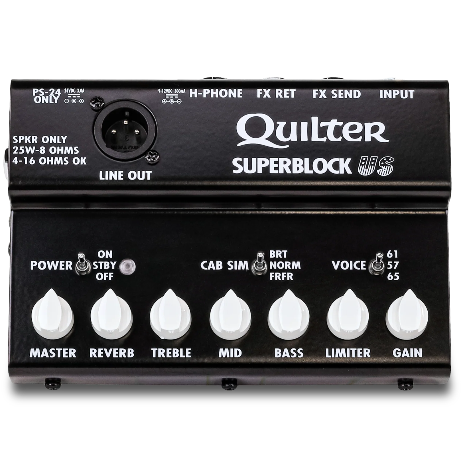Quilter SUPERBLOCK-US 25w Pedal Amp w/ US Amp Voicing, Cab Sim, Effects Loop, XLR Out
