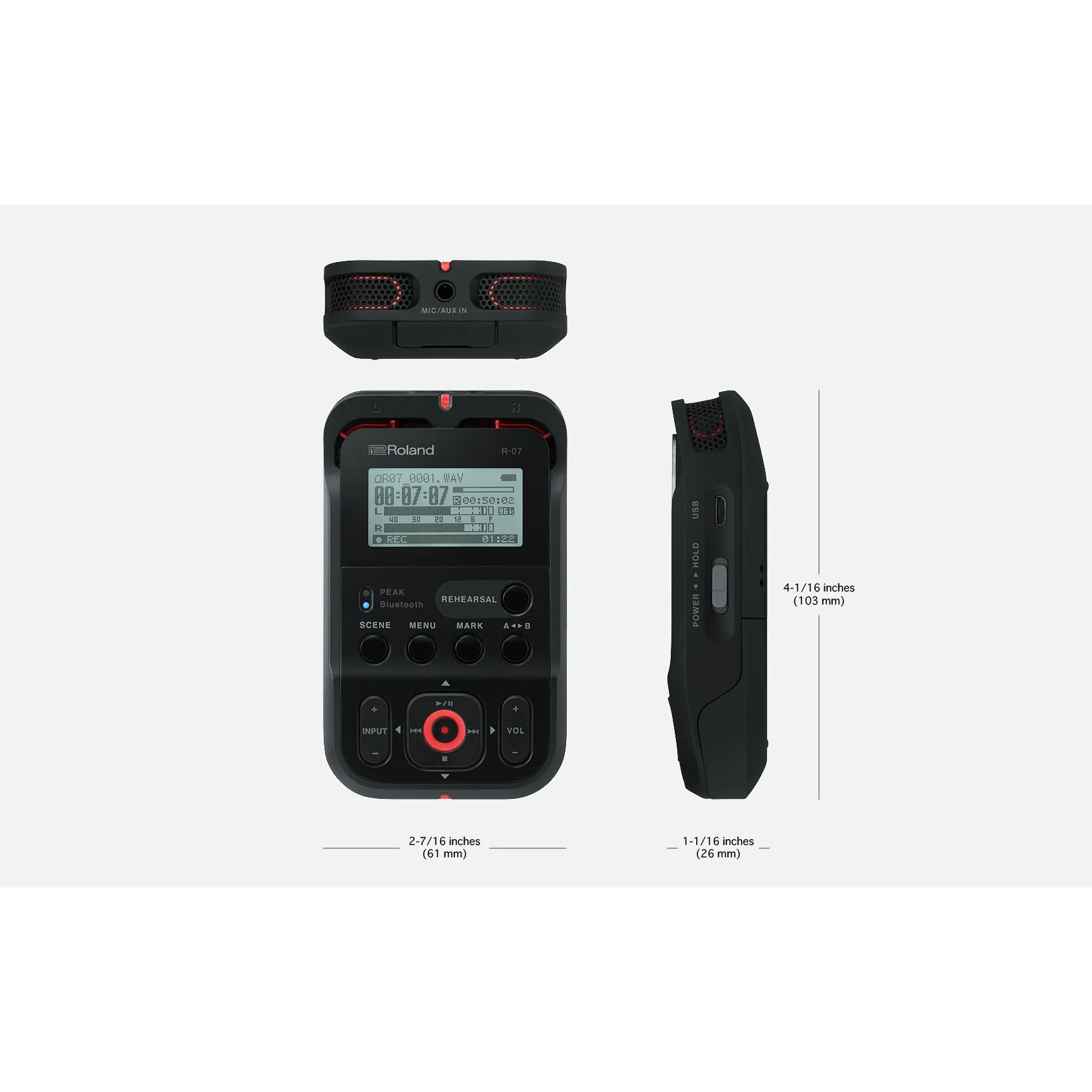 Roland R-07-BK Handheld Recorder - Image 10