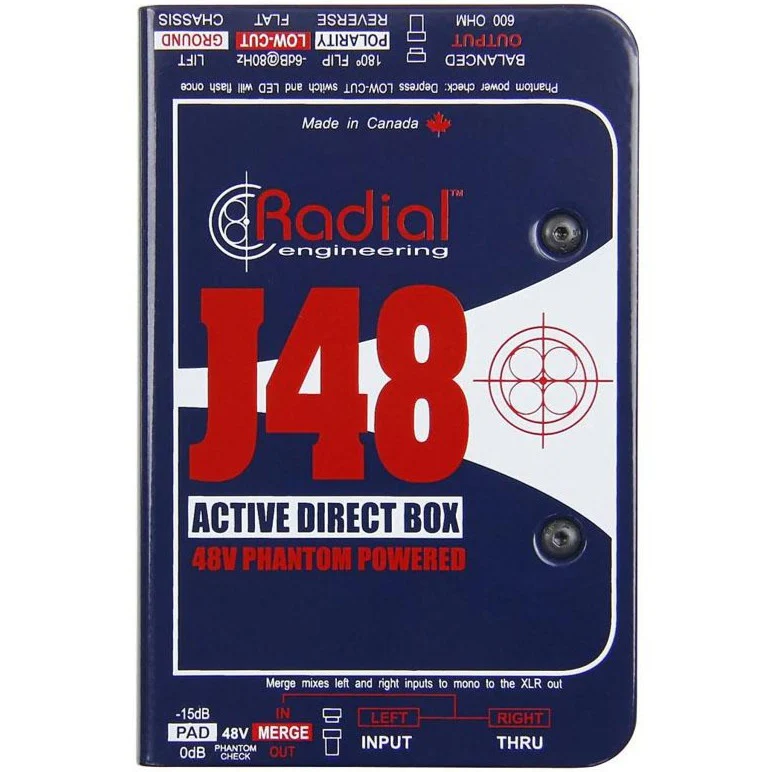Radial Engineering R8003001 J48, Phantom Powered Active DI
