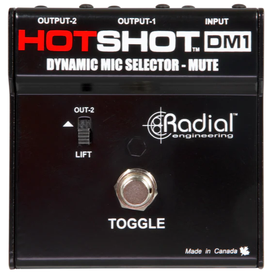 Radial Engineer R8001500 HotShot DM-1 Momentary Mic Footswitch Selector
