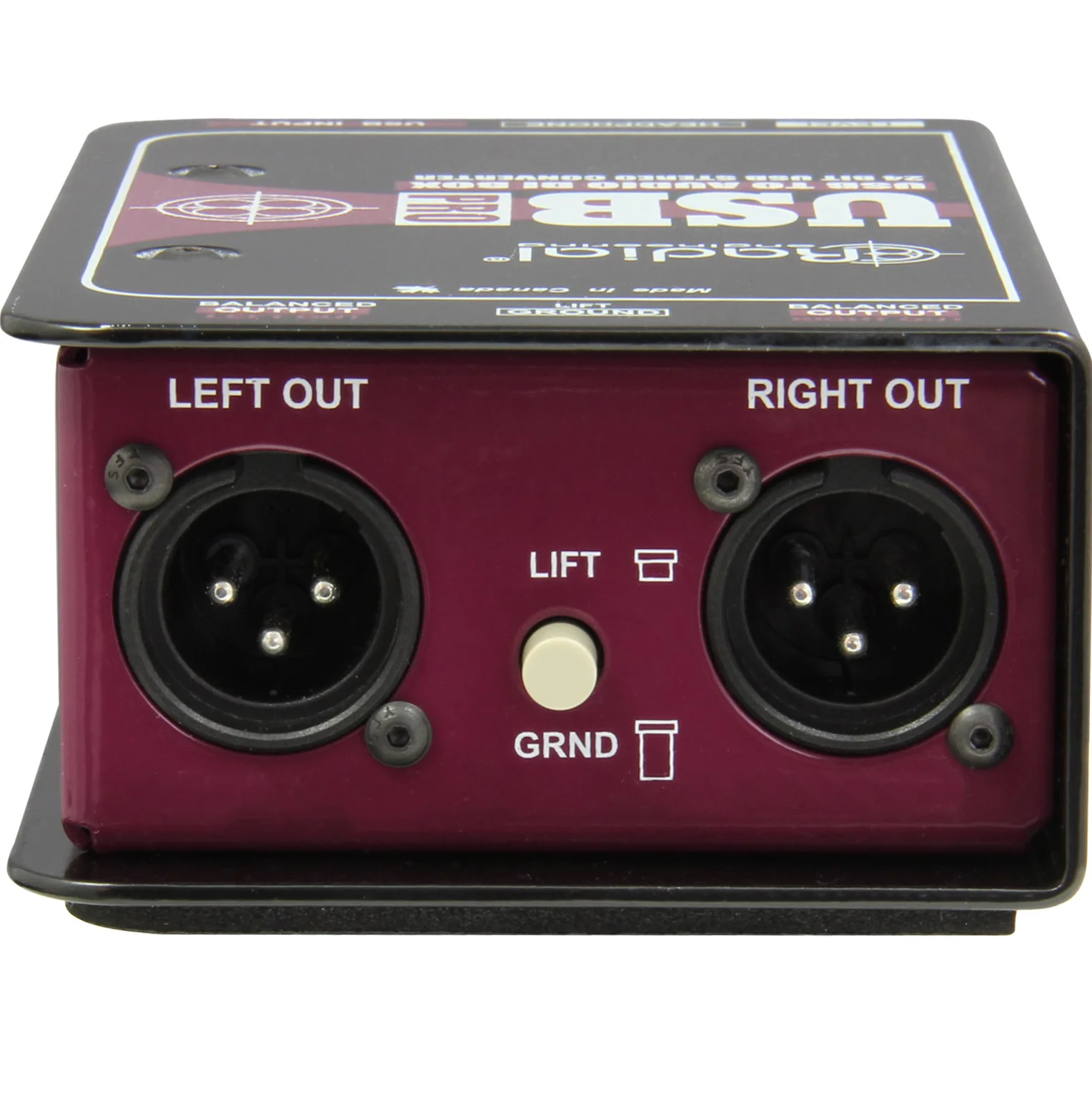 Radial Engineering R8001050 USB- PRO Digital USB DI for Laptops, 24/96 w/ Headphone Amp & Isolated Outs - Image 4