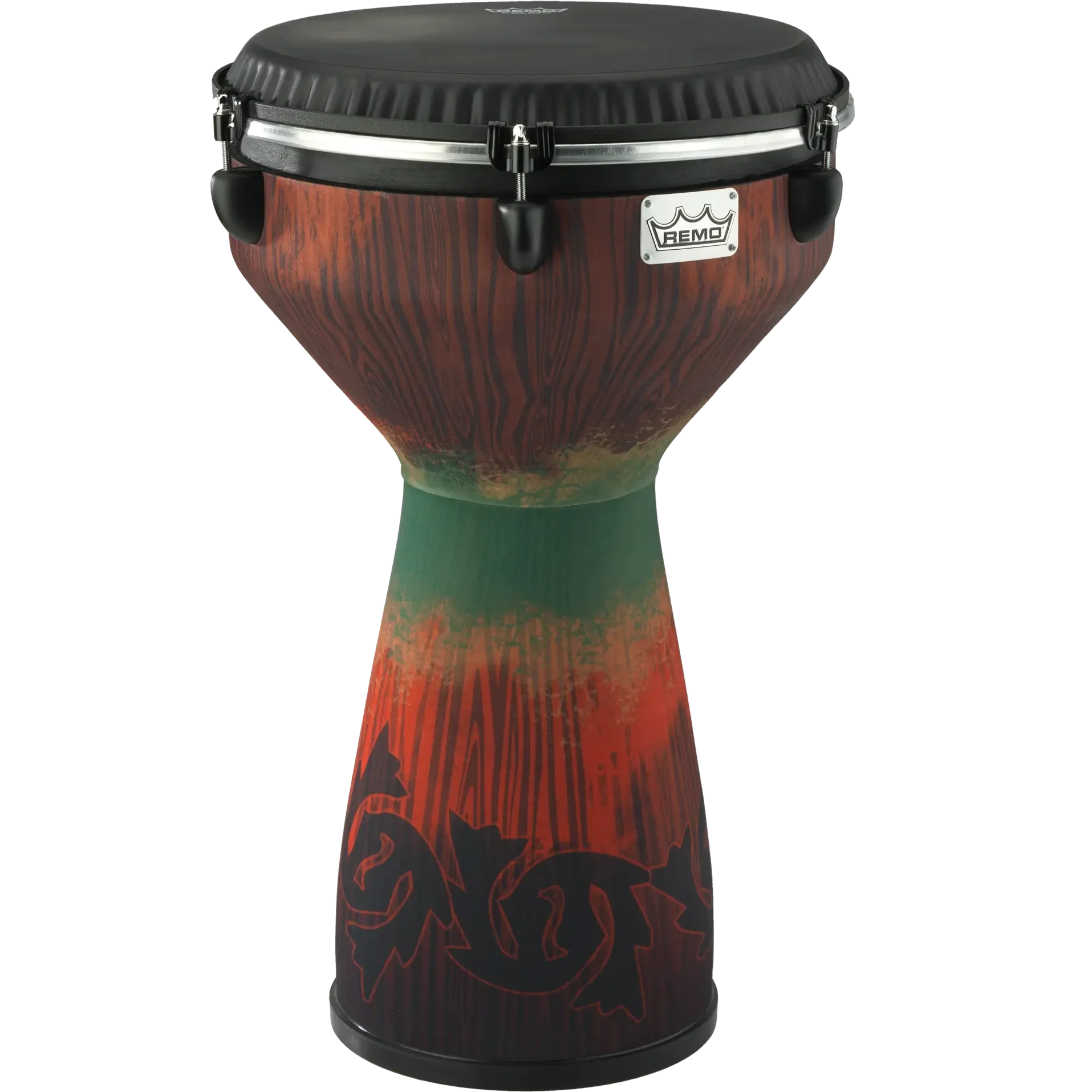 Remo DJ-7113-60 Flareout 13" Djembe Drum, Symmetry Drumhead, Savannah Red