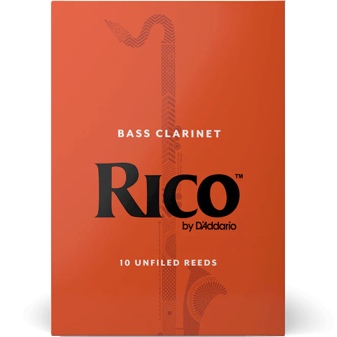 Rico REA1025 Rico by D'Addario Bass Clarinet Reeds, Strength 2.5, 10 Pack