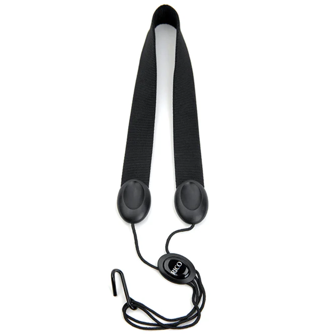 Rico SJA11 Fabric Black Sax Strap for Alto/Soprano