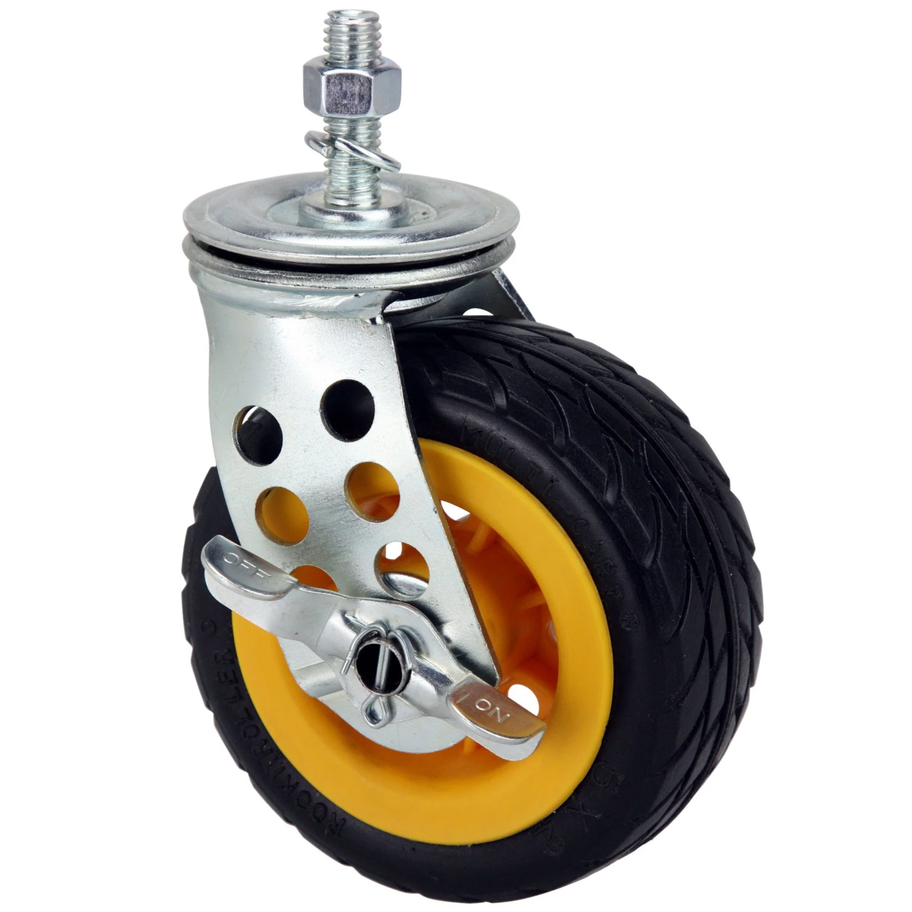 Rock N Roller RCSTR5X2 5" x 2" Ground Glider wide Caster w/brake (Upgrade for R8, R10) - 2pk
