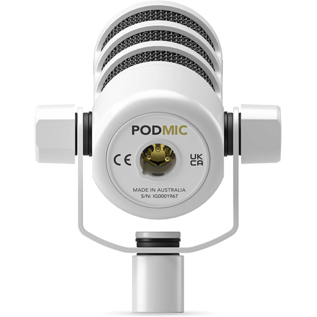 Rode PODMICW Dynamic Podcasting Microphone, White - Image 3