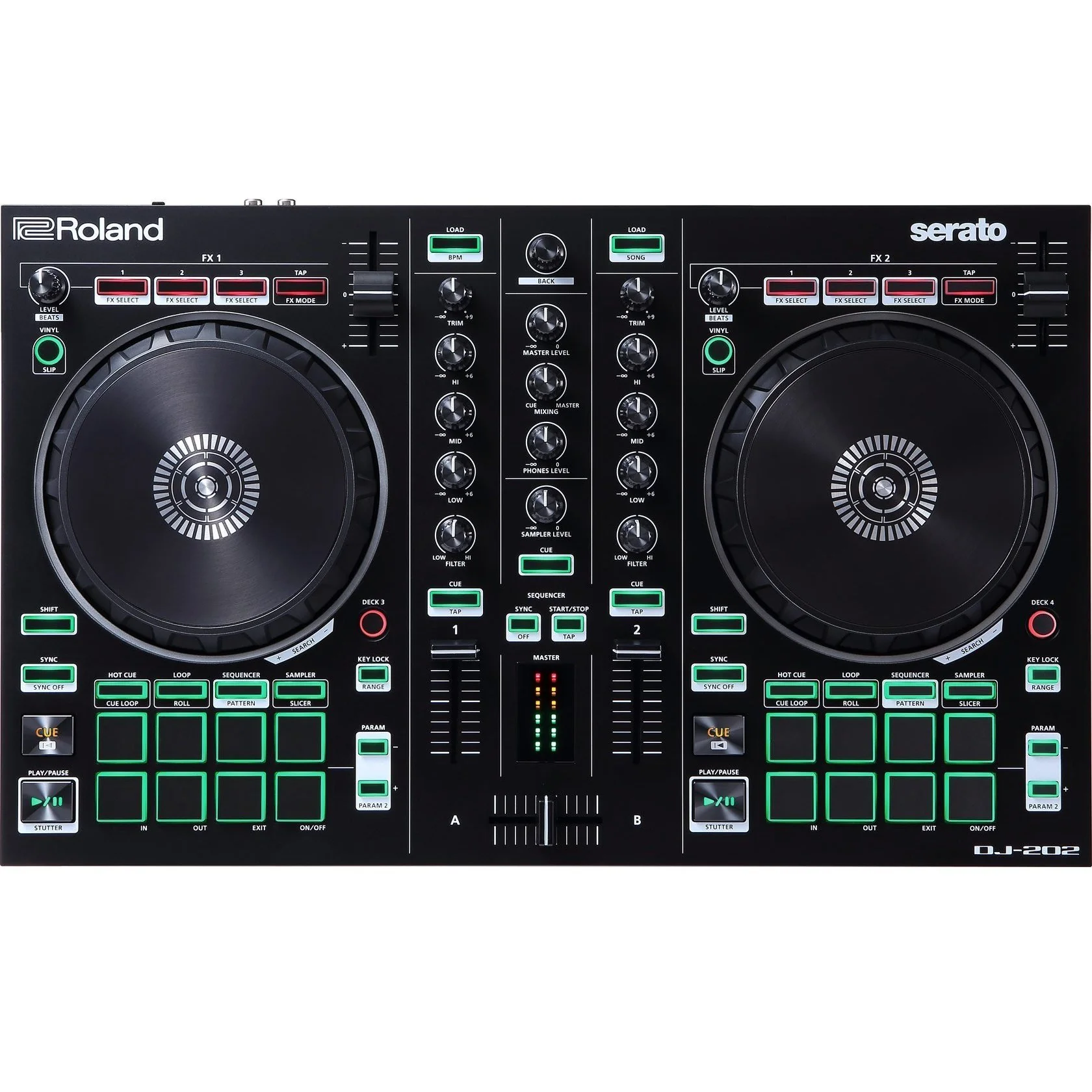 Roland DJ-202 DJ Controller & DJC-B1 Soft Bag Bundle - Image 2