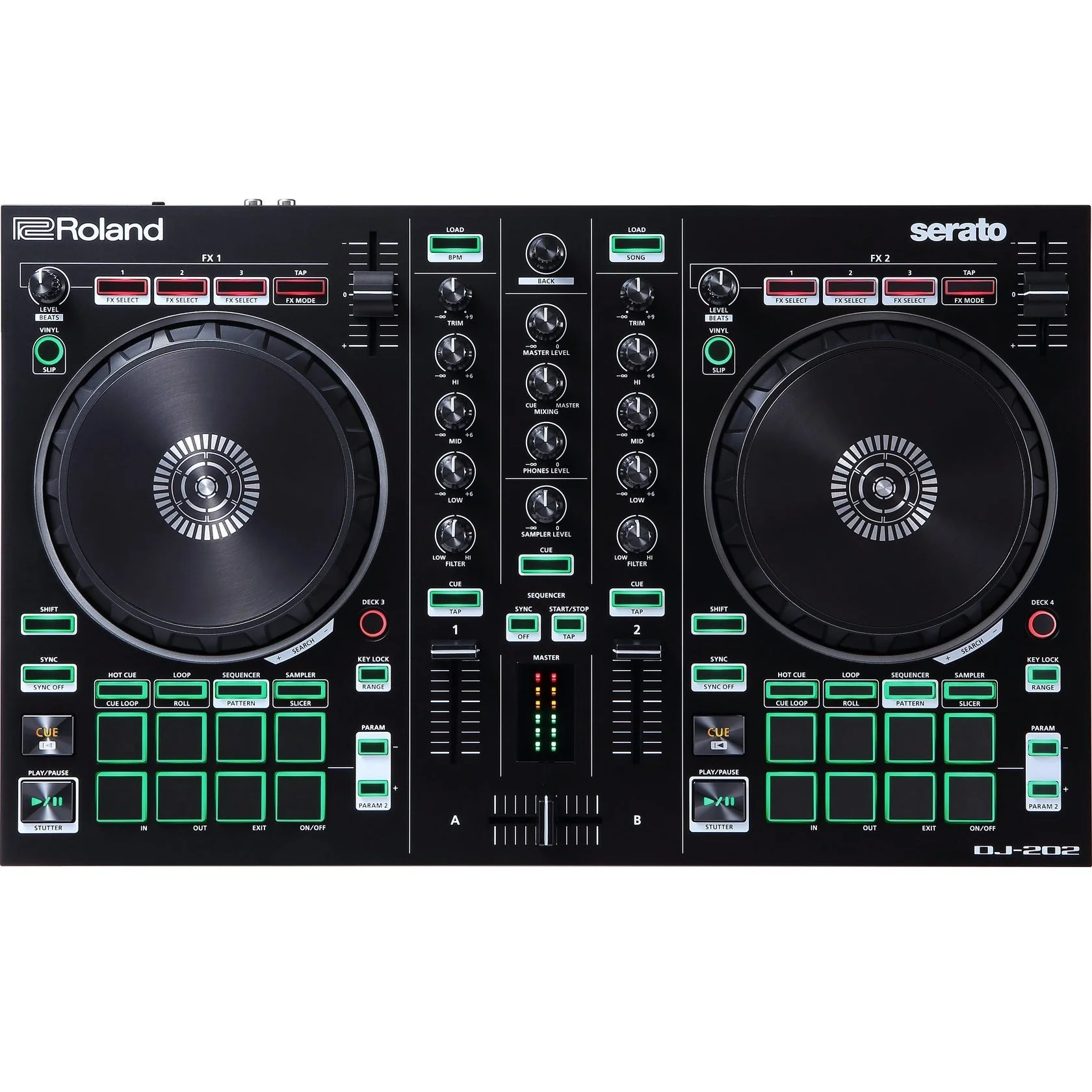 Roland DJ-202 DJ Controller & FRGSDJ202BL Hard Case Bundle - Image 2