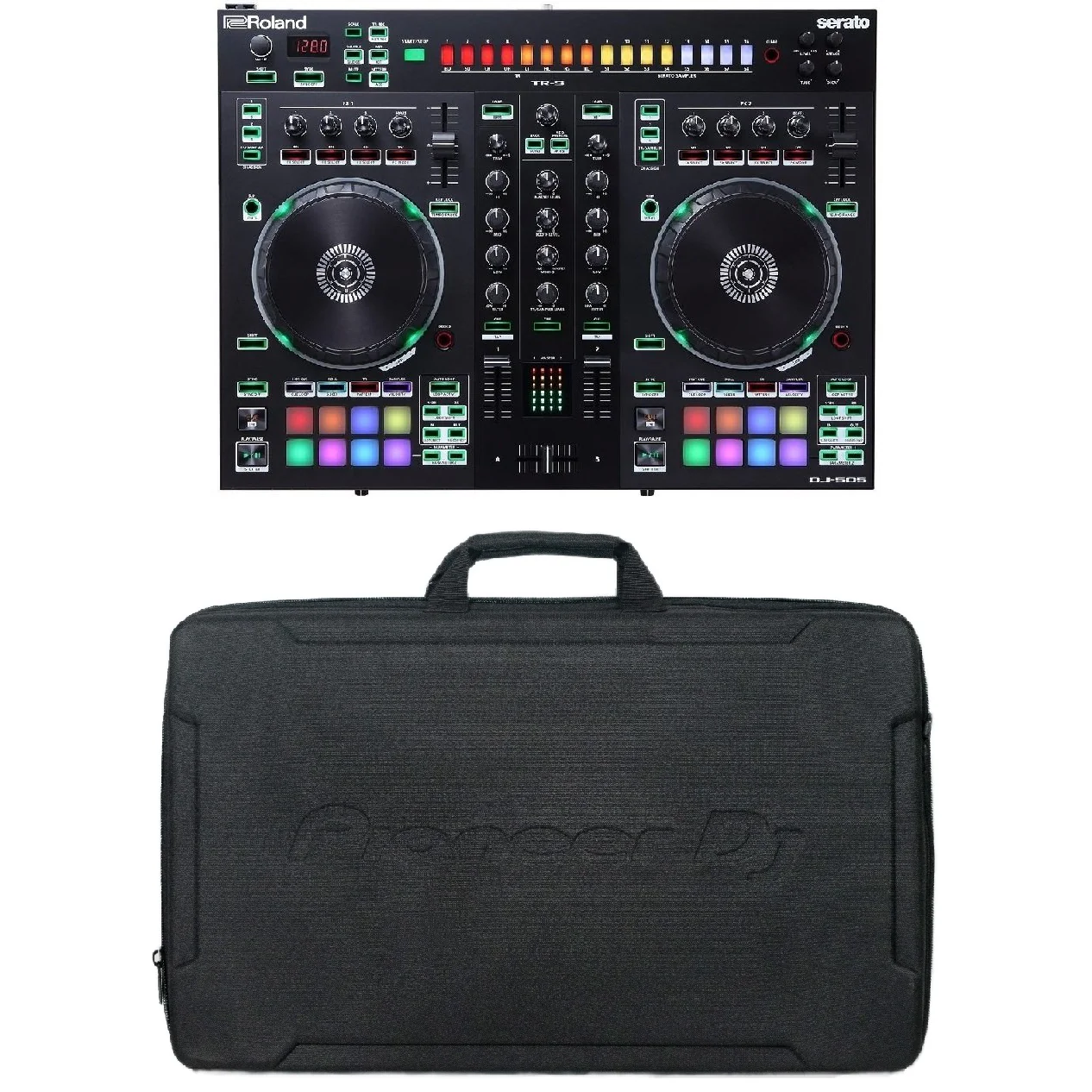 Roland DJ-505 DJ Controller & DJC-B2 Soft Case Bundle