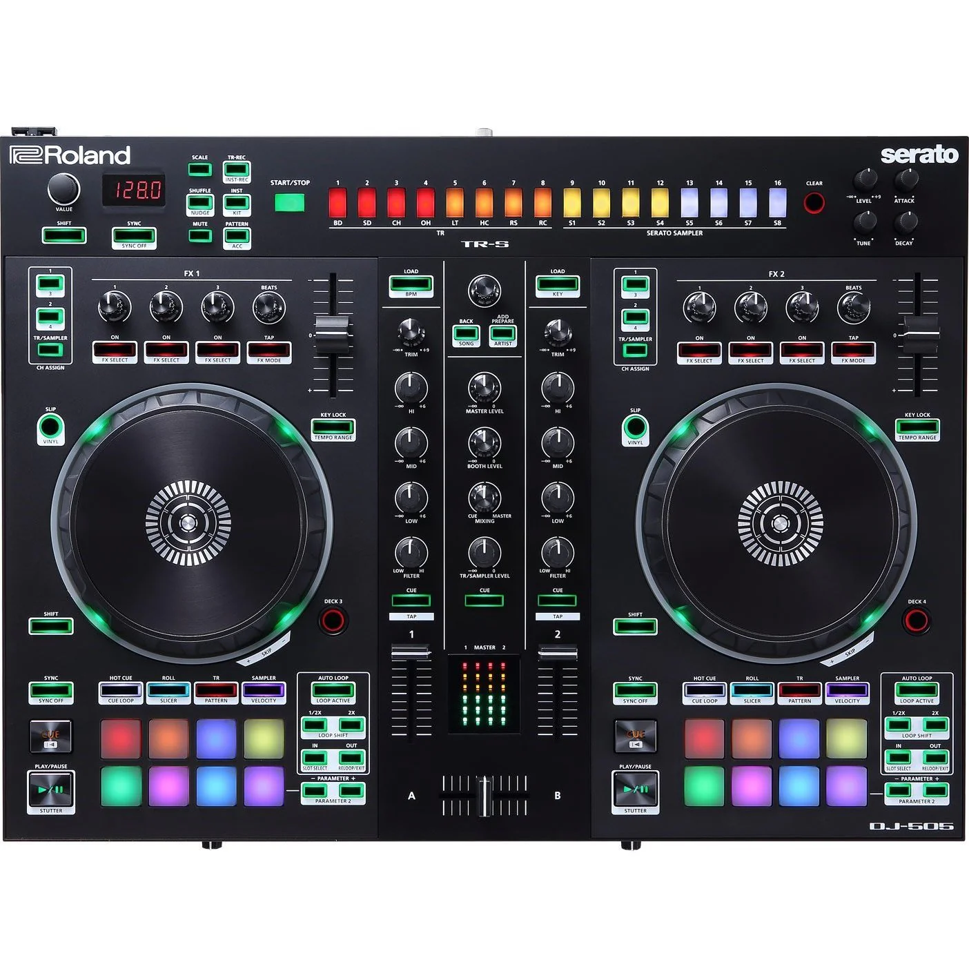 Roland DJ-505 DJ Controller & XS-DJ505-LTBL Hard Case Bundle - Image 2
