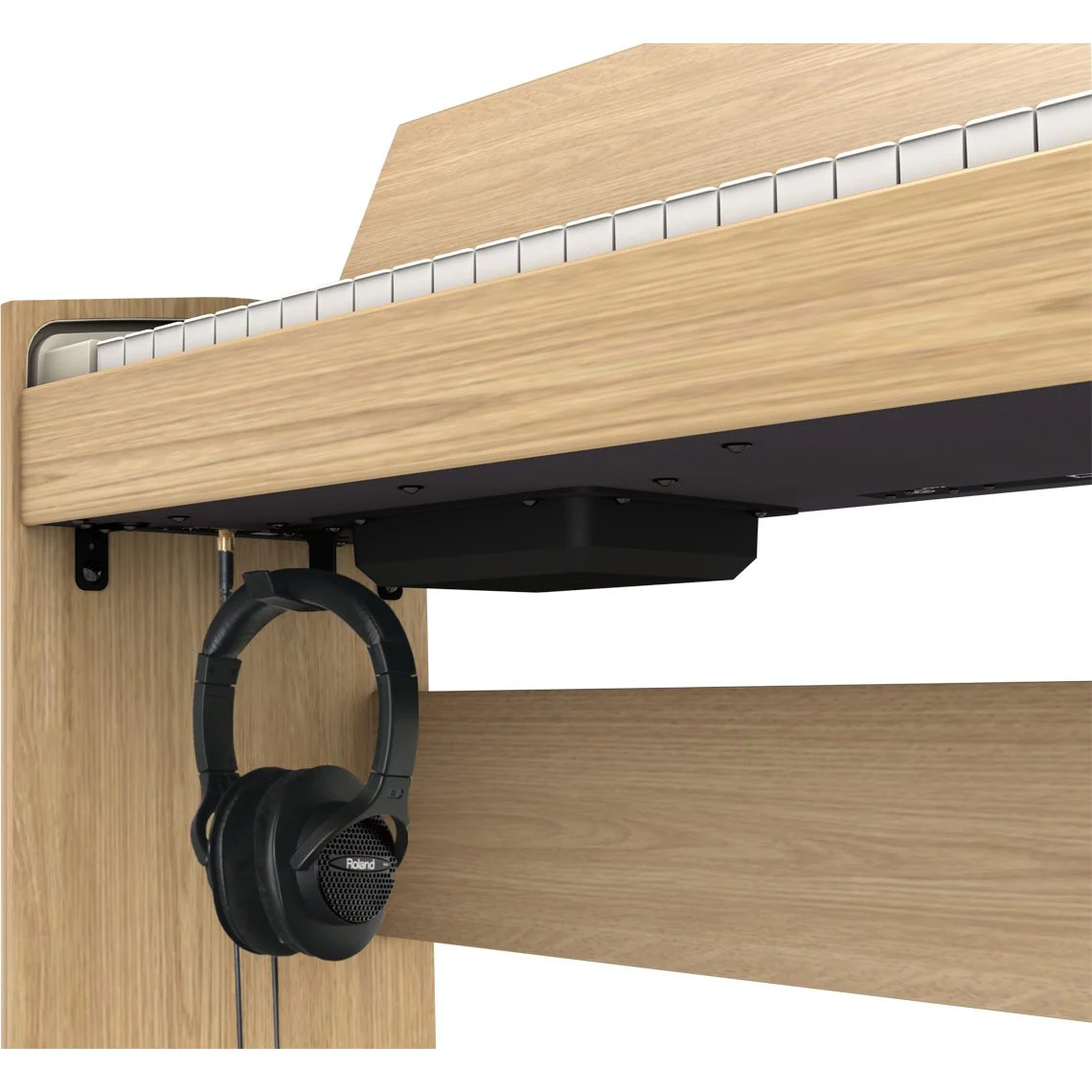 Roland F701-LA 88-Key Compact Upright Style Digital Piano w/ Bench, Light Oak - Image 11