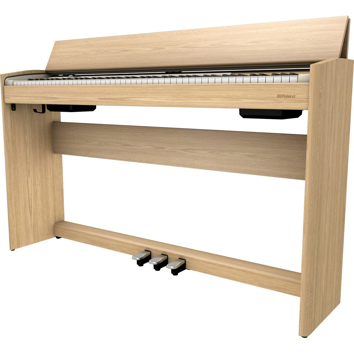 Roland F701-LA 88-Key Compact Upright Style Digital Piano w/ Bench, Light Oak - Image 5