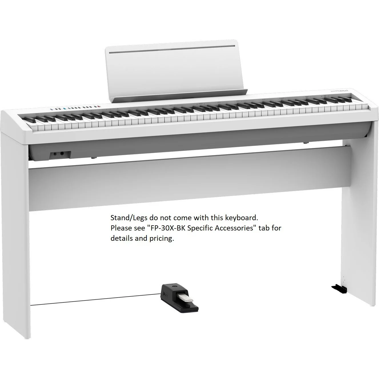 Roland FP-30X-WH 88-key Digital Piano, White - Image 8