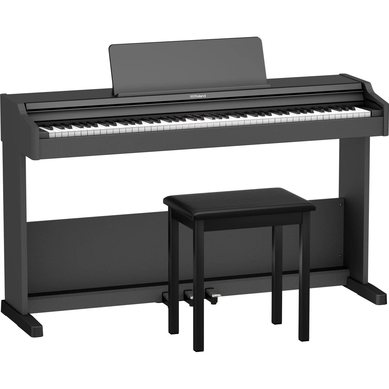 Roland RP-107-BK 88-Key Digital Piano w/ Stand, Bench, and 3-pedals, Black - Image 5