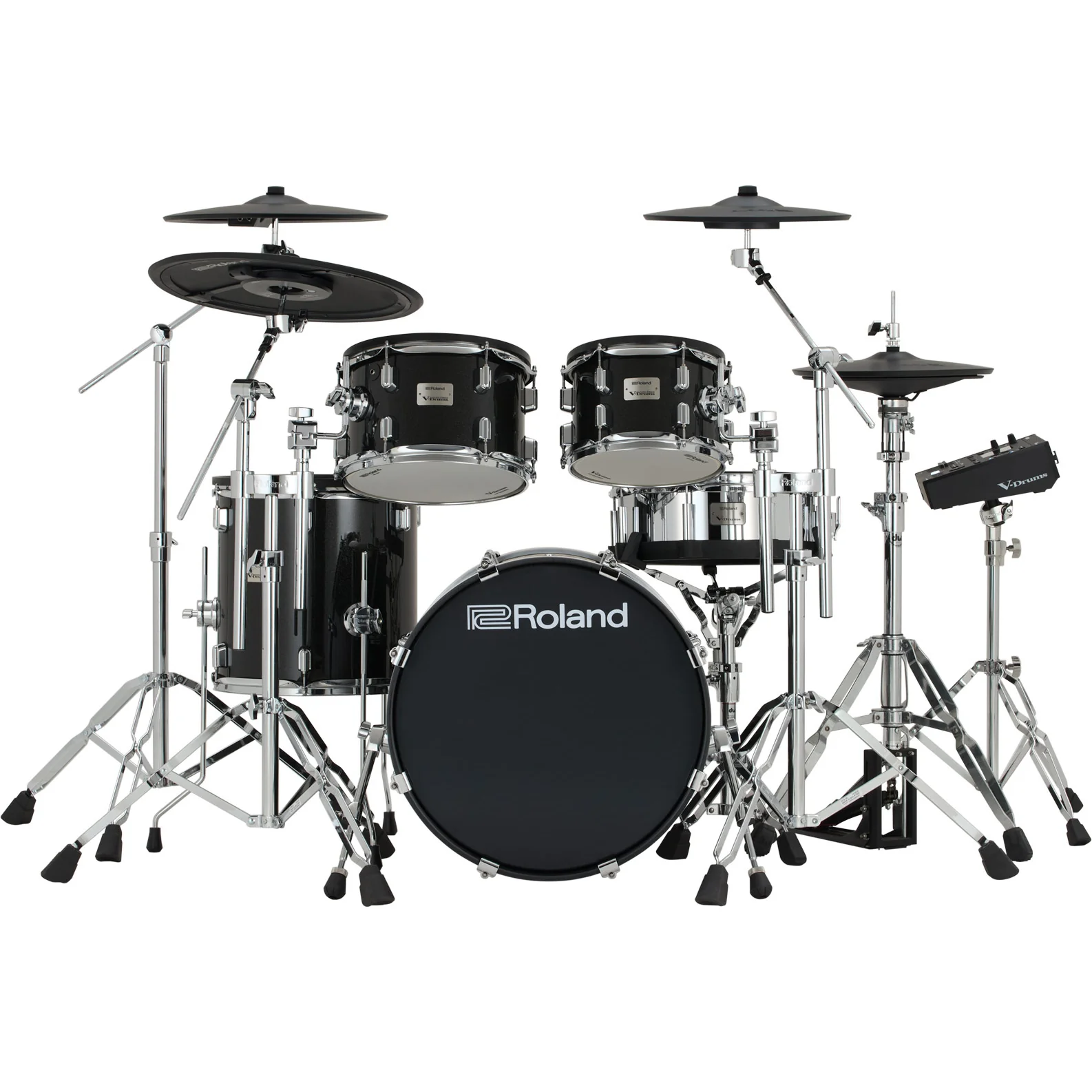 Roland VAD516 V-Drums 5 Series Kit w/ Expandable V51 Module, Advanced Digital Pads, and Full-Depth Wood Shells