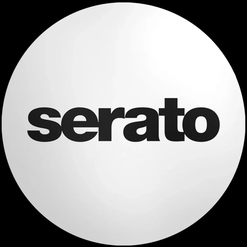 Serato OSA-SM-WHT-BR 12'' Serato ‚Butter Rug, Slipmat - White Mat, on Black Logo - Pair