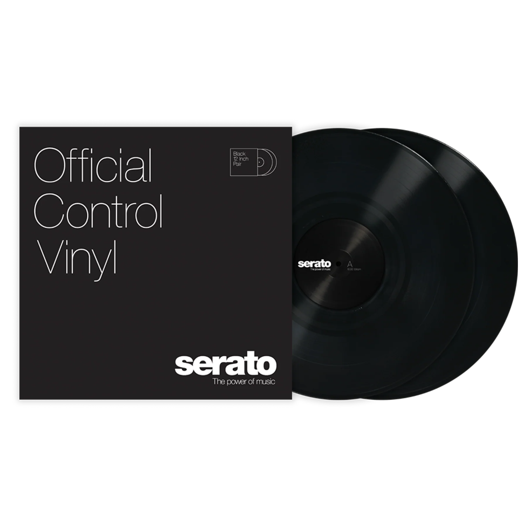 Serato SCV-PS-BLK-OJ 12" Serato Control Vinyl, Black, Pair - Image 2