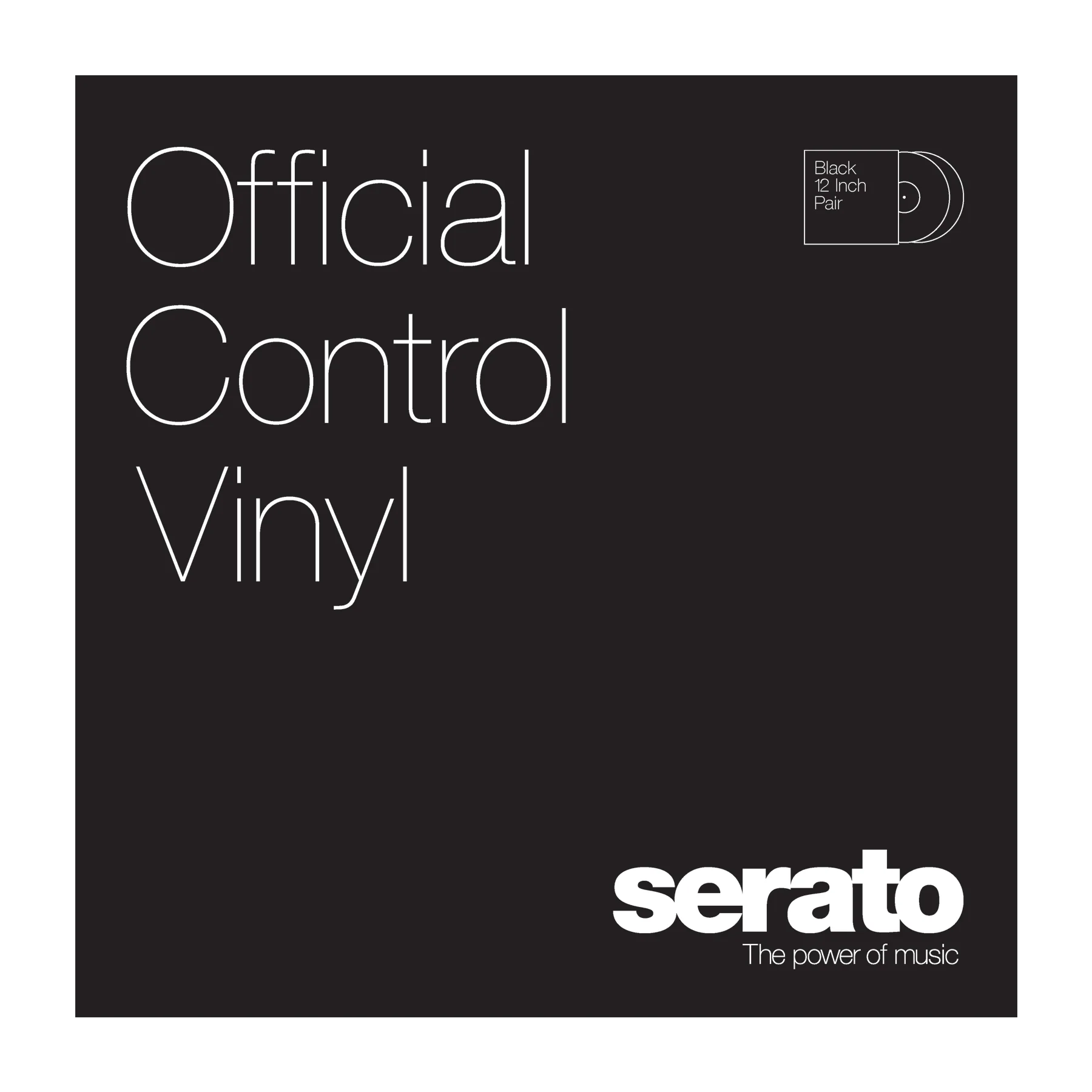 Serato SCV-PS-BLK-OJ 12" Serato Control Vinyl, Black, Pair - Image 3