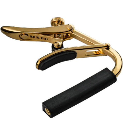 Shubb C1G Steel String Capo, Capo Royale, Nickel-plated Steel, Gold finish