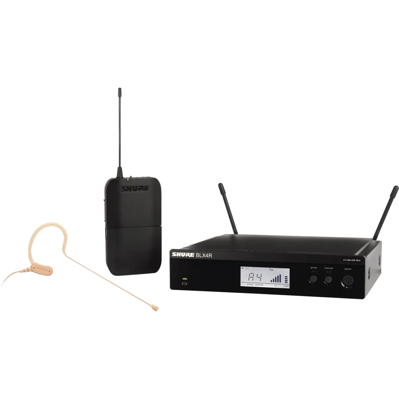 Shure BLX14R/MX53-H10 Wireless Headset Microphone with MX53 Microphone (542-572 MHz)