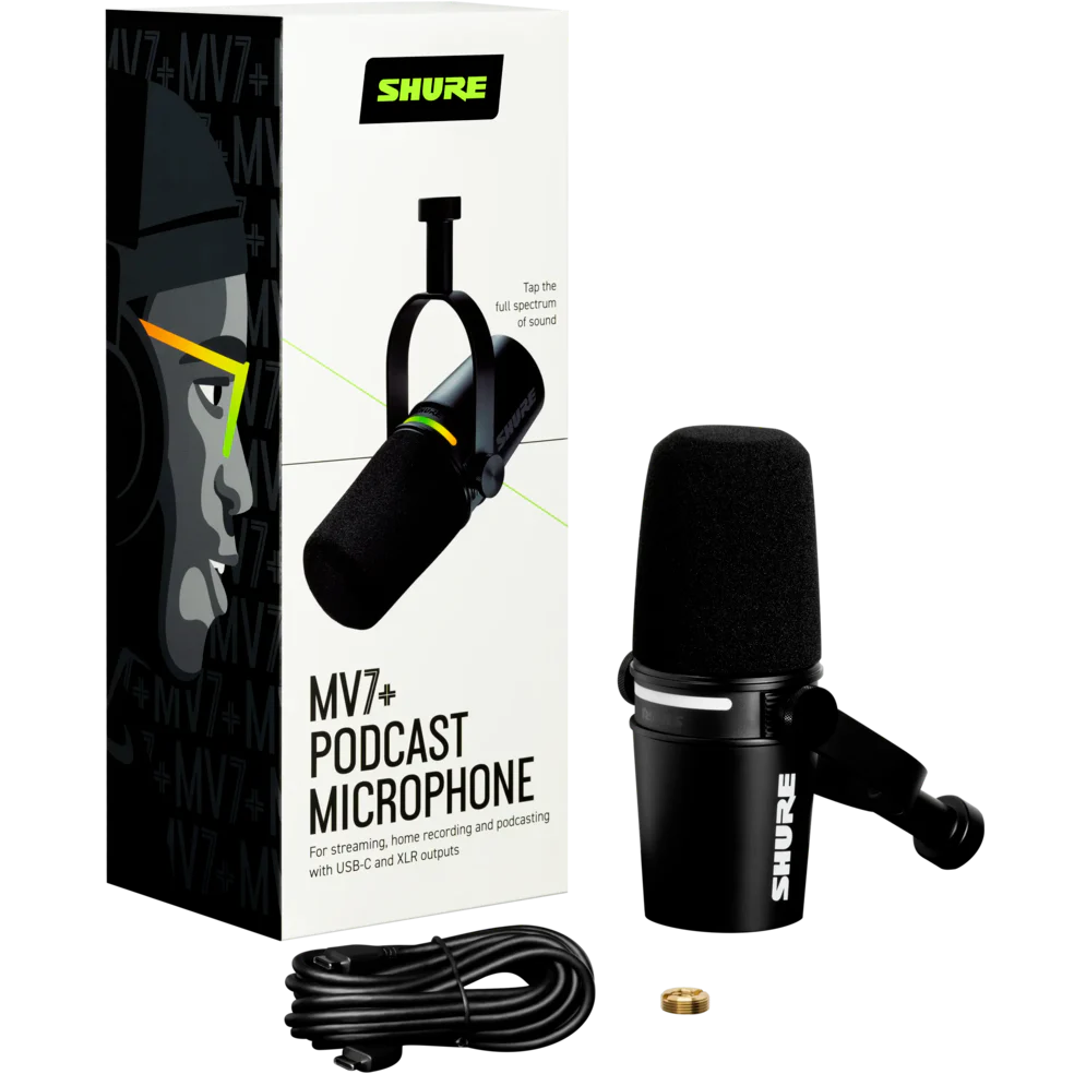Shure MV7+K Podcast Microphone w/ USB-C - Image 3