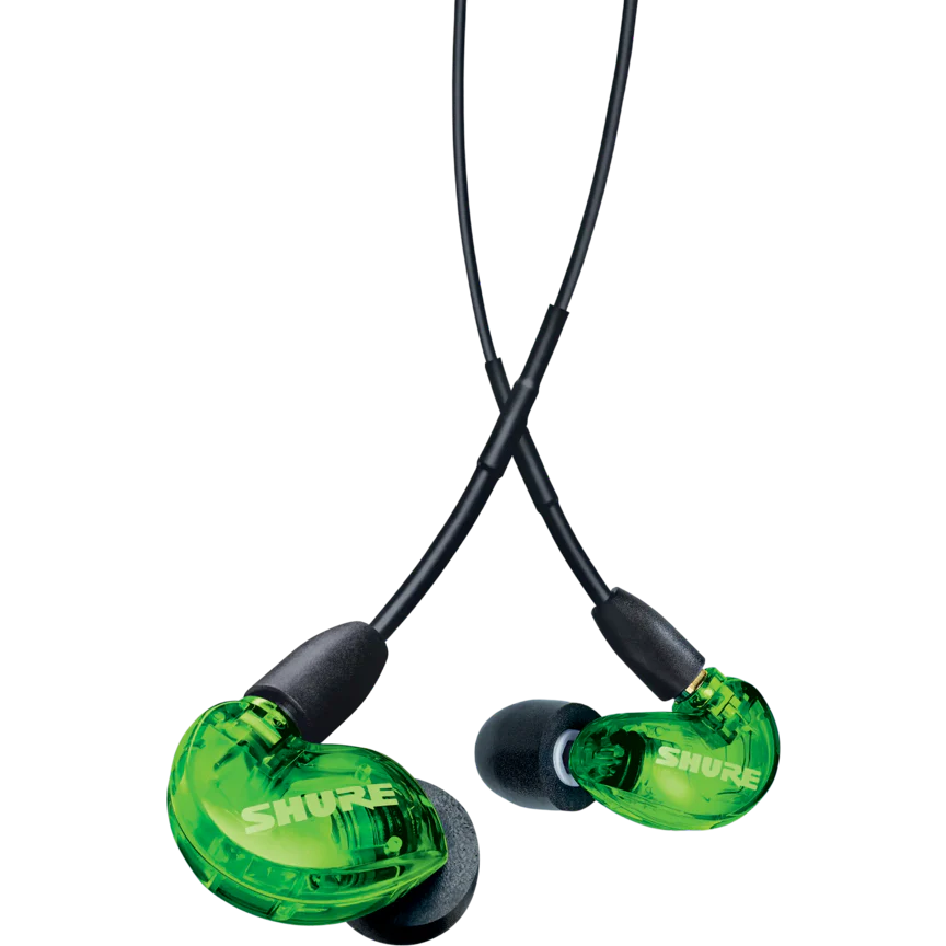 Shure SE215SPE-GN Sound Isolating Earphones w/ Dynamic MicroDriver, Green