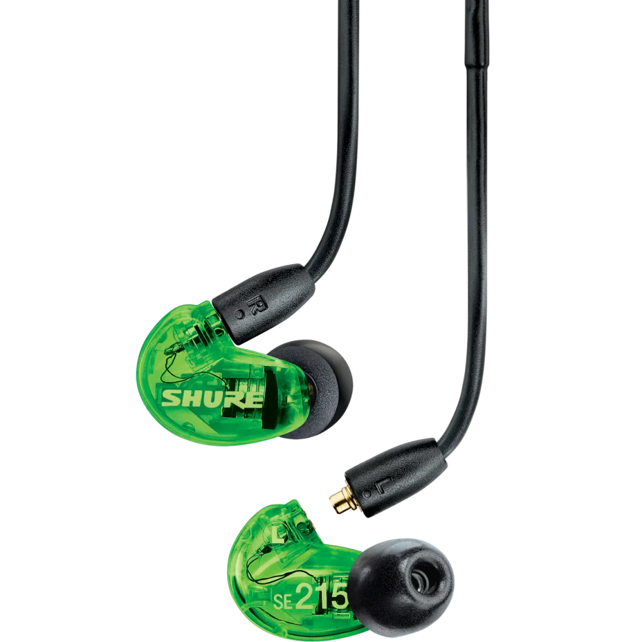 Shure SE215SPE-GN Sound Isolating Earphones w/ Dynamic MicroDriver, Green - Image 2