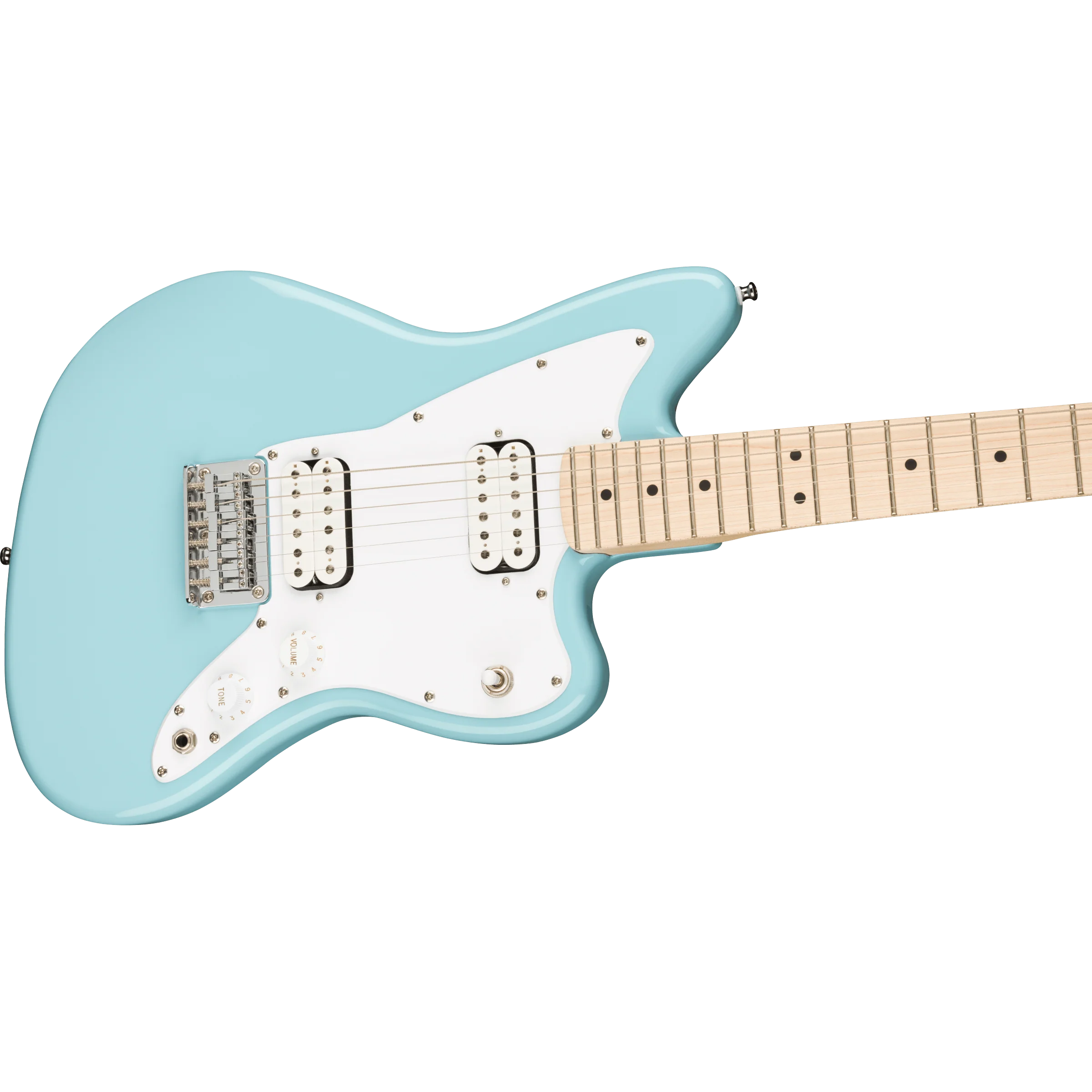 Squier 037-0125-504 Mini Jazzmaster HH, Daphne Blue - Image 4
