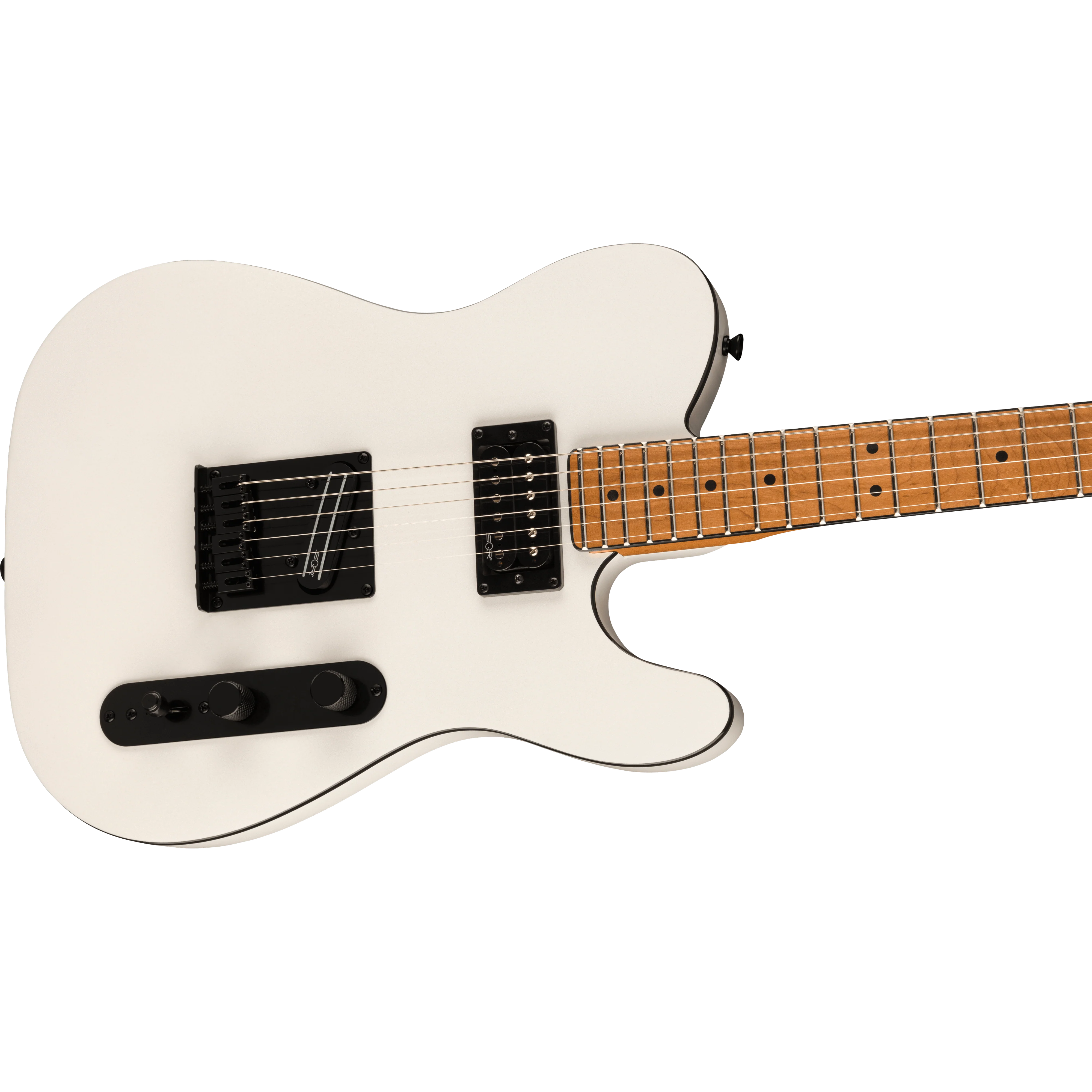 Squier 037-1225-523 Contemporary Tele, RH, Roasted MN, Pearl White - Image 3